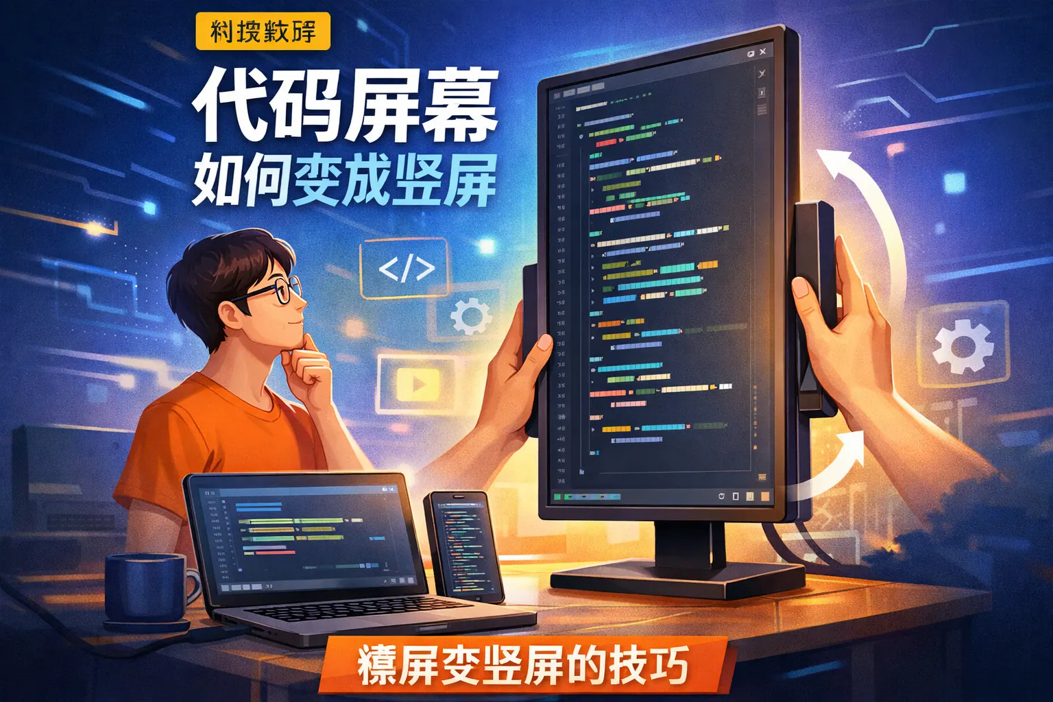 代码屏幕如何变成竖屏