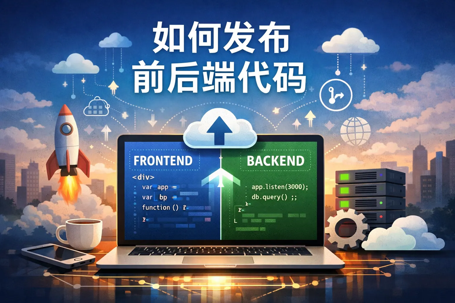如何发布前后端代码