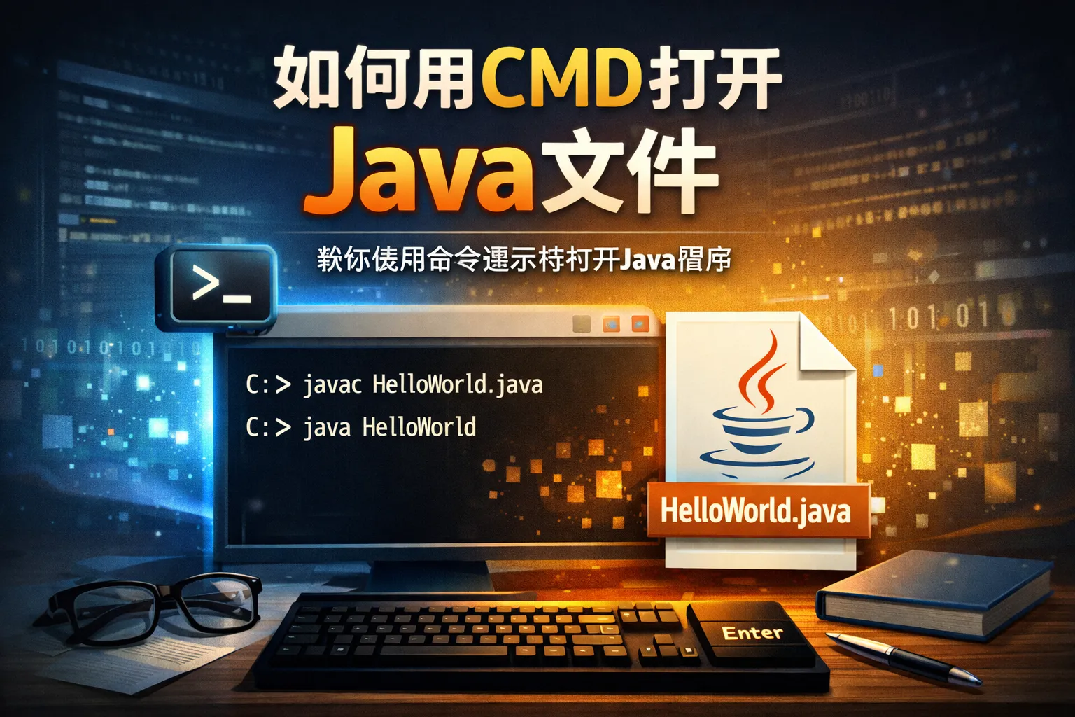 如何用cmd打开java文件