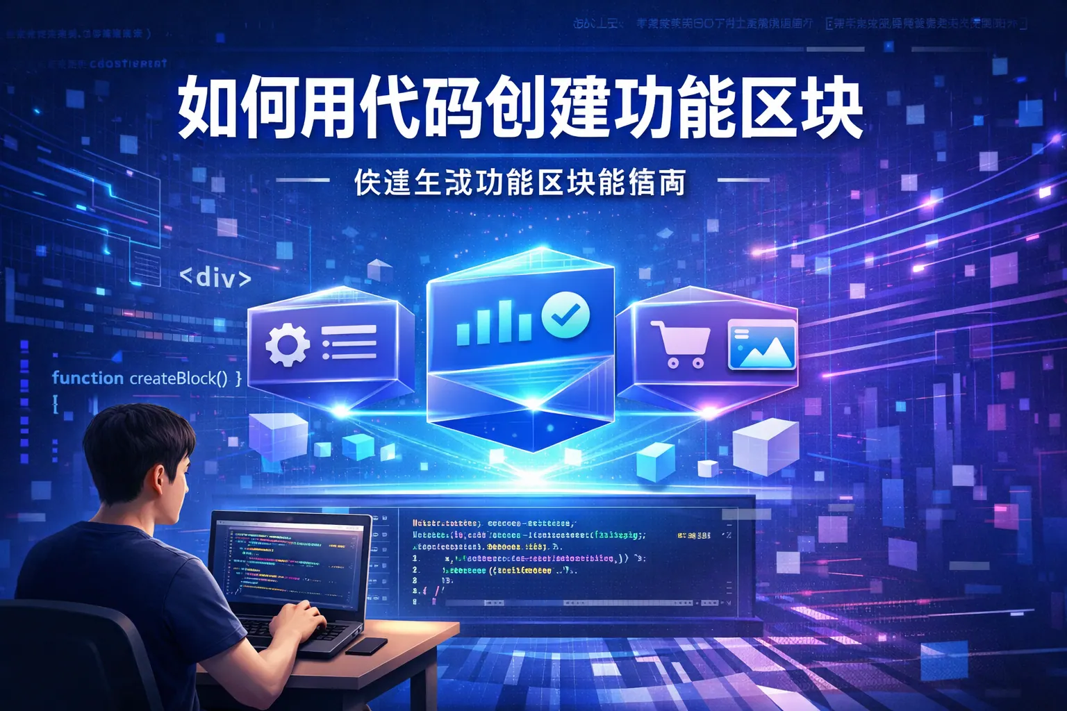 如何用代码创建功能区块