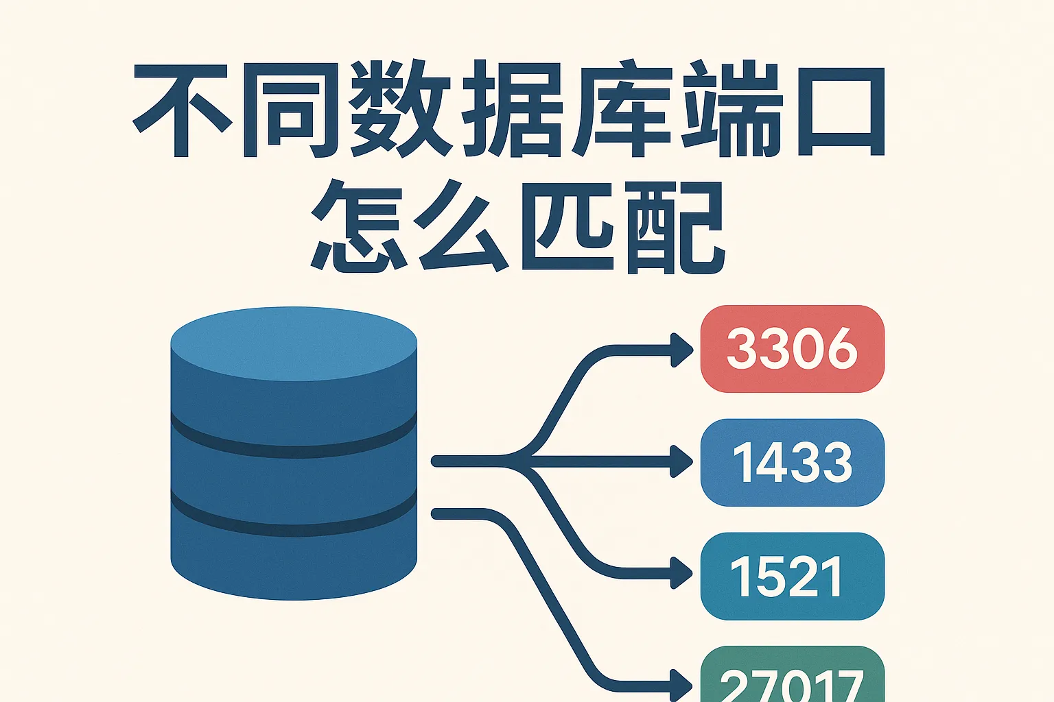 不同数据库端口怎么匹配