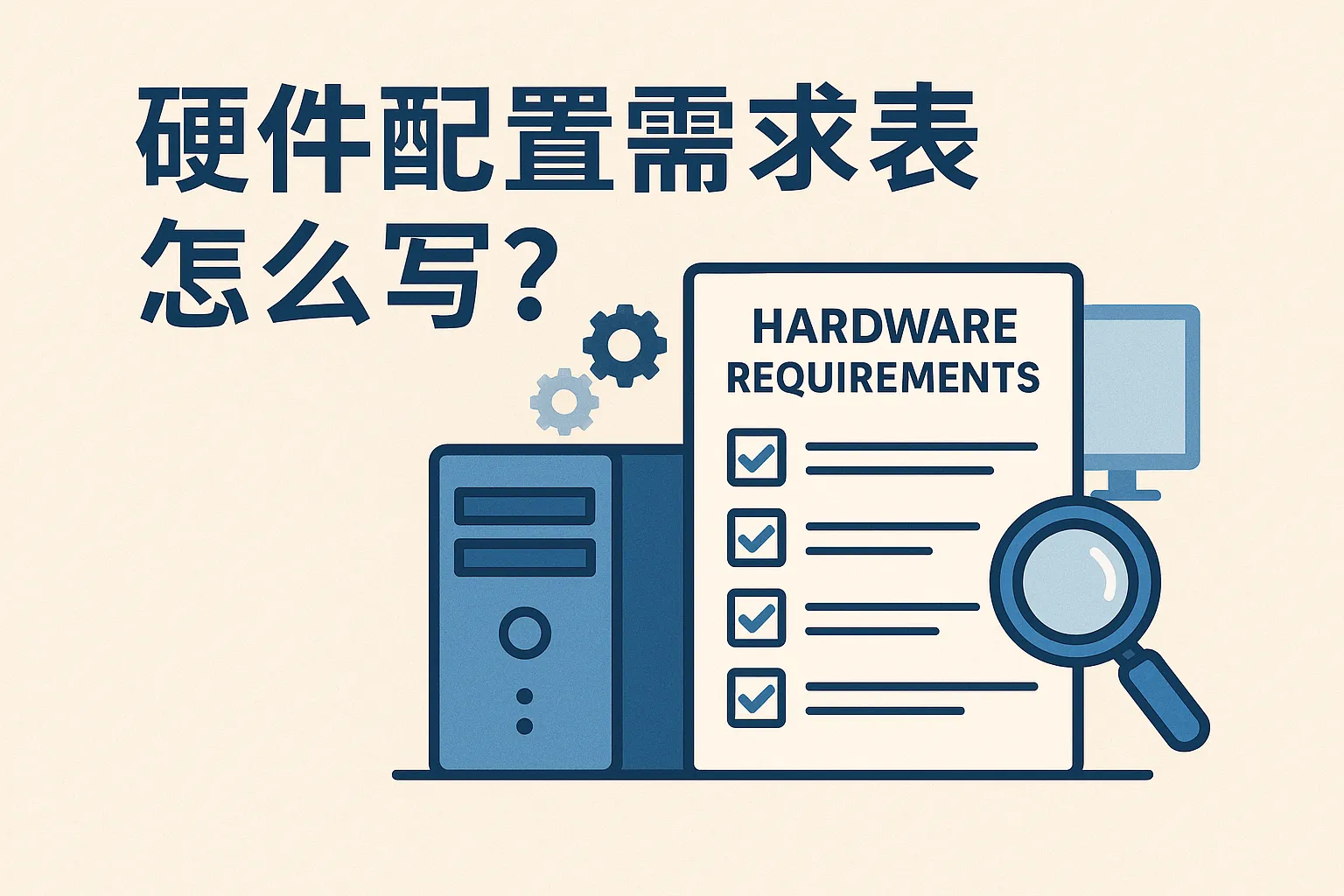硬件配置需求表怎么写