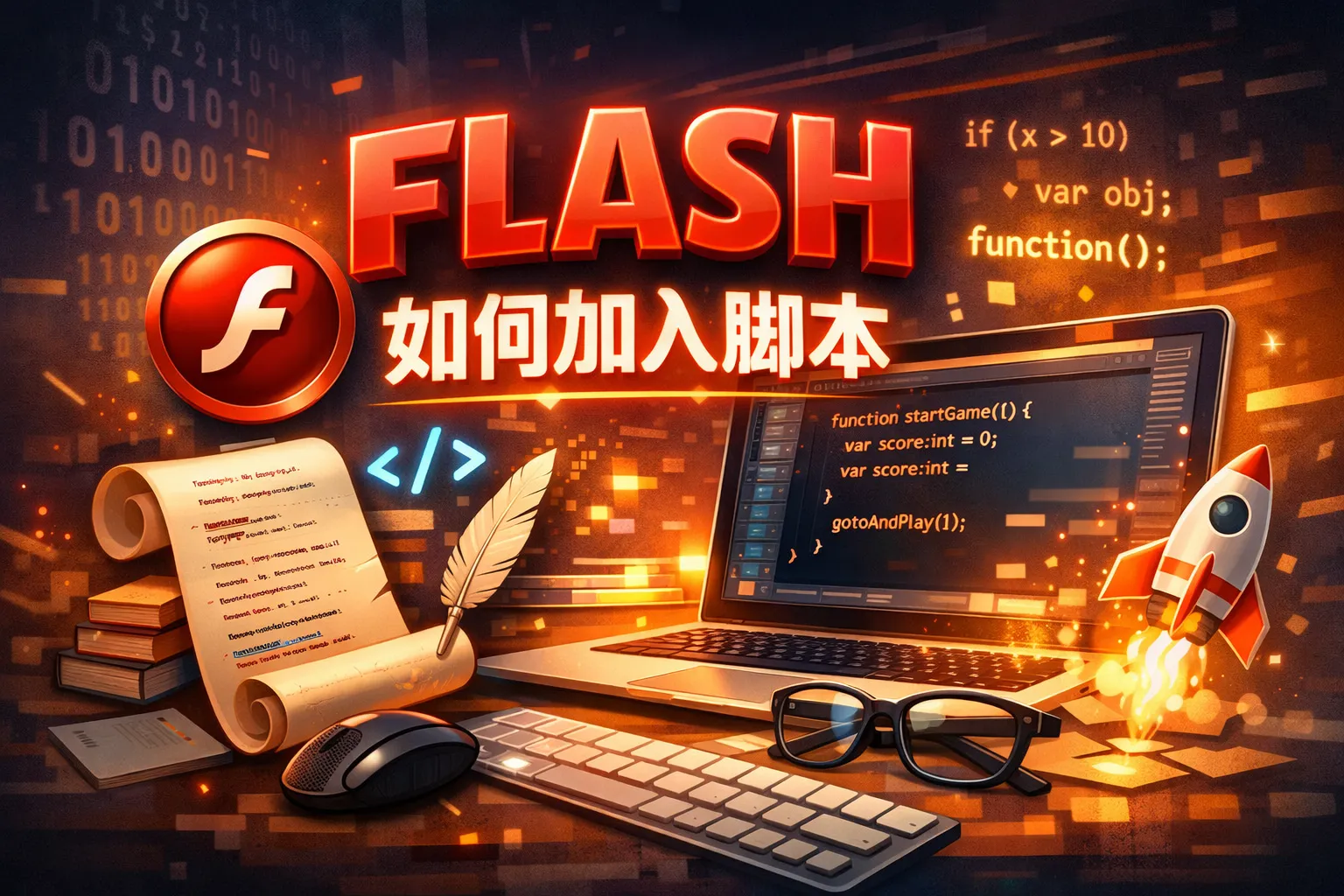 flash如何加入脚本