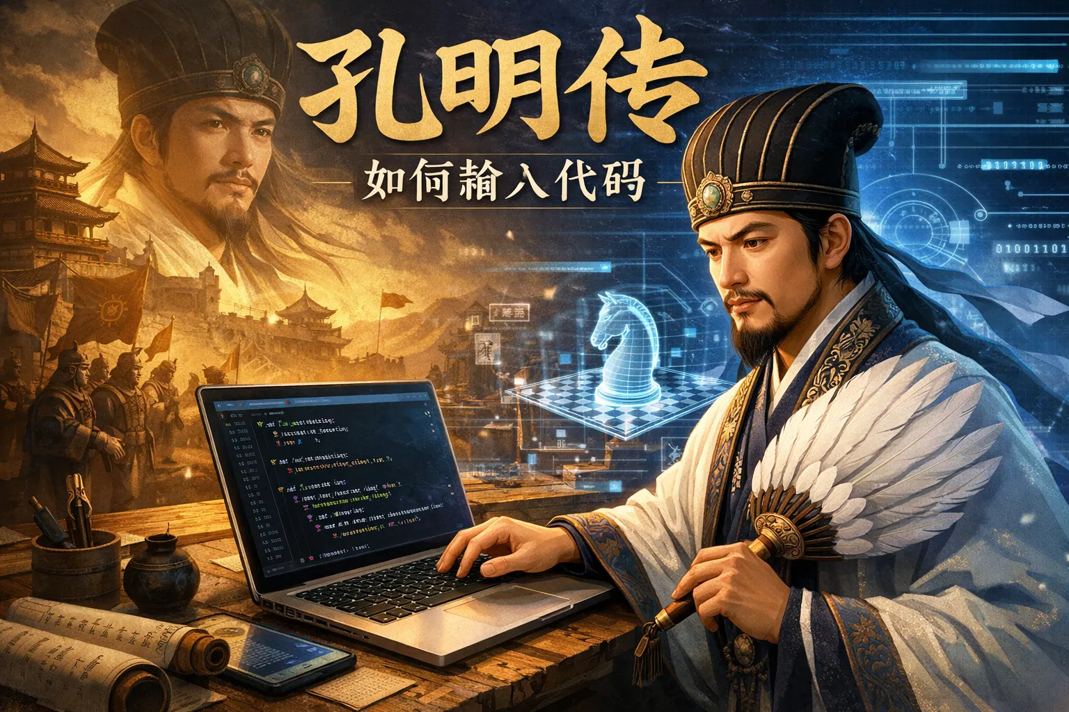 孔明传如何输入代码