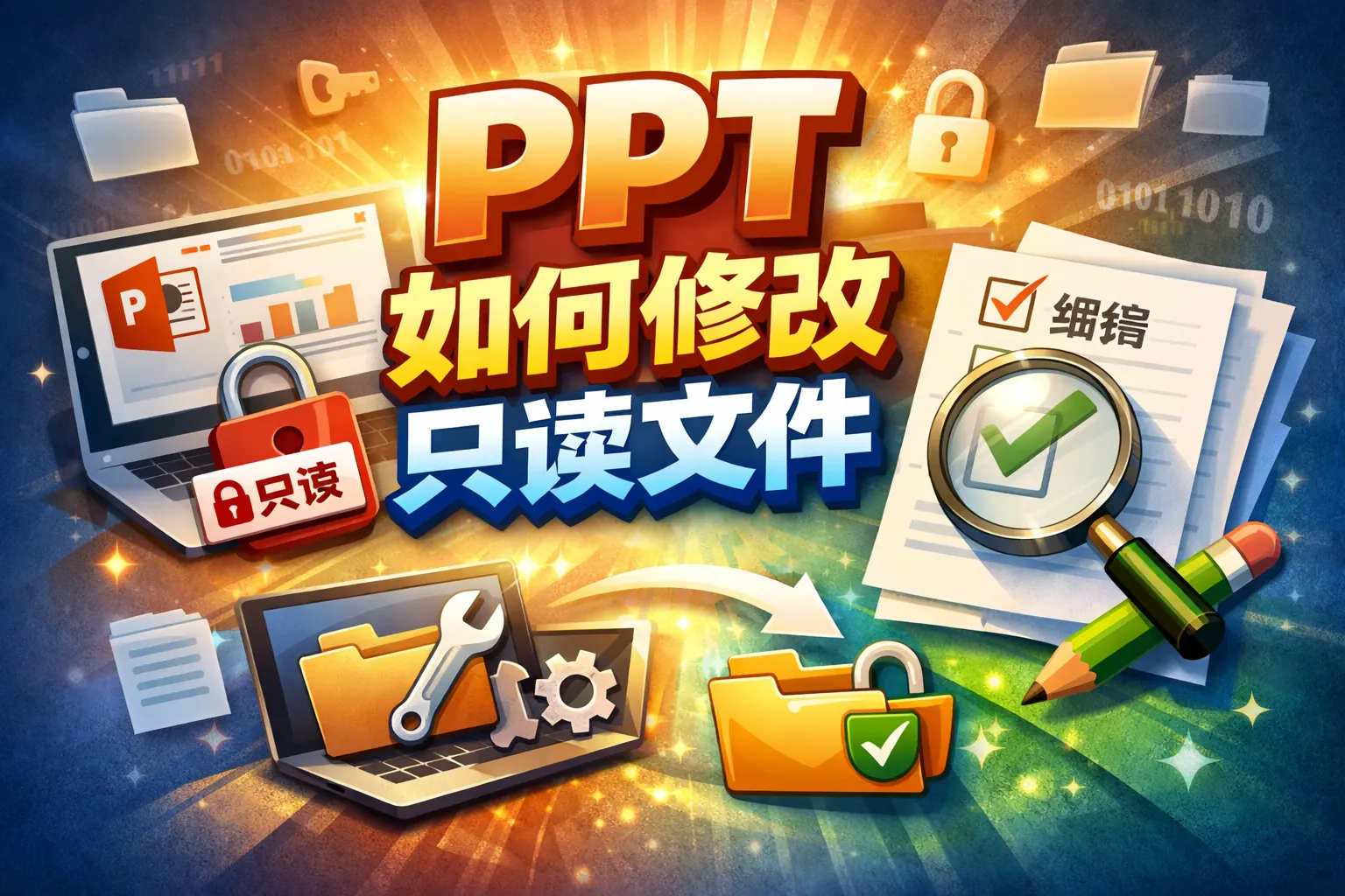 ppt如何修改只读文件