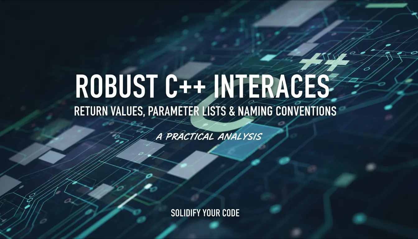 C++ 函数定义怎么写接口更稳:返回值、参数列表和命名习惯的实战分析