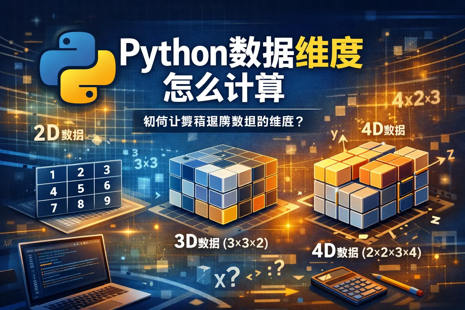 python数组维度怎么计算