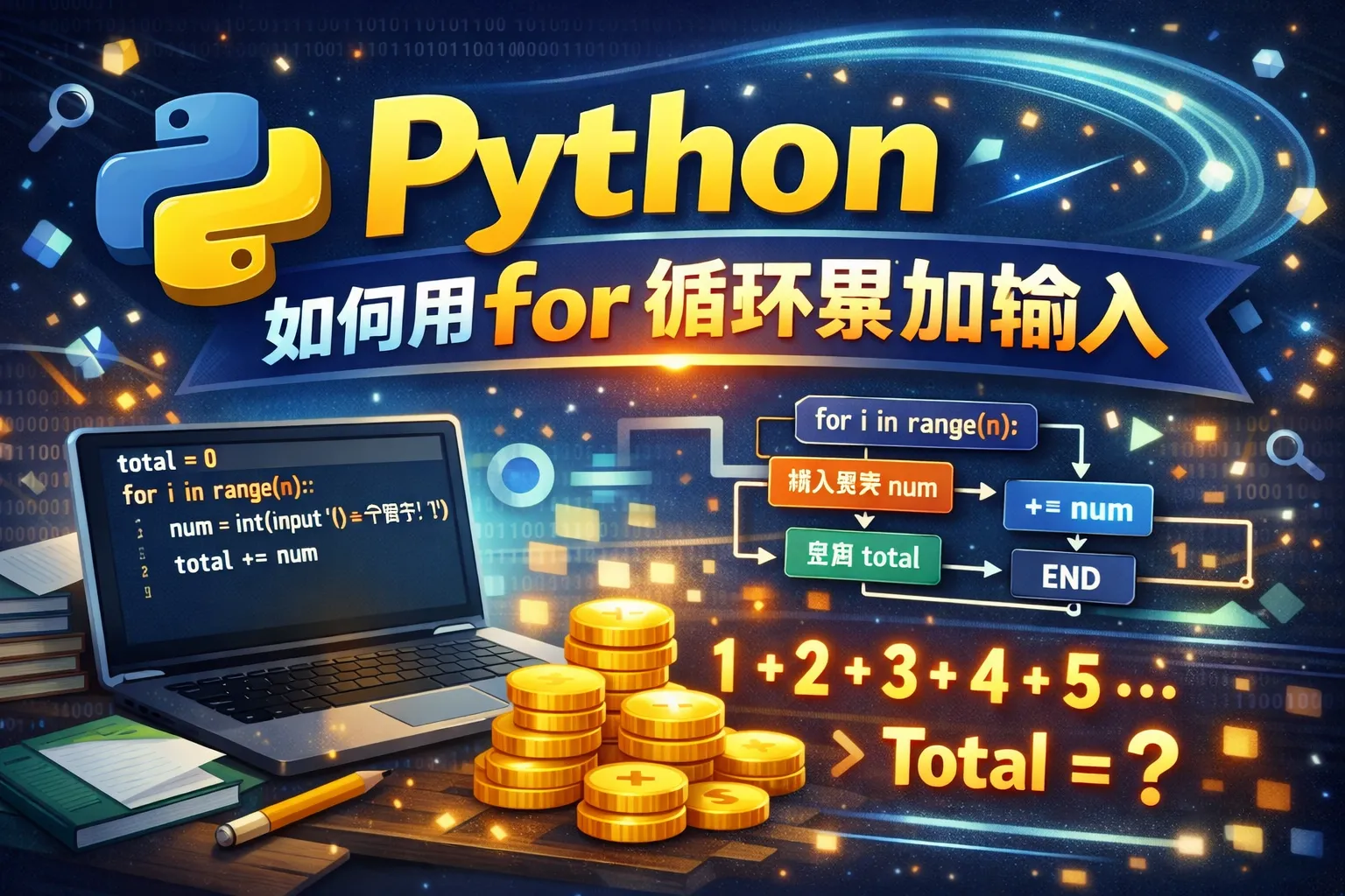 python如何用for循环累加输入