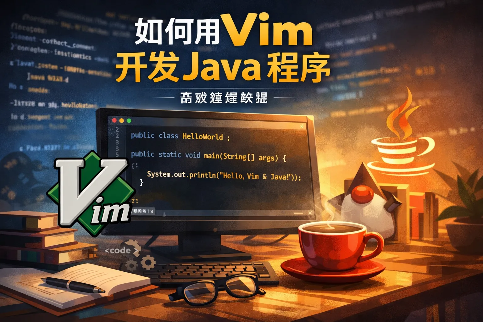 如何用vim开发java程序