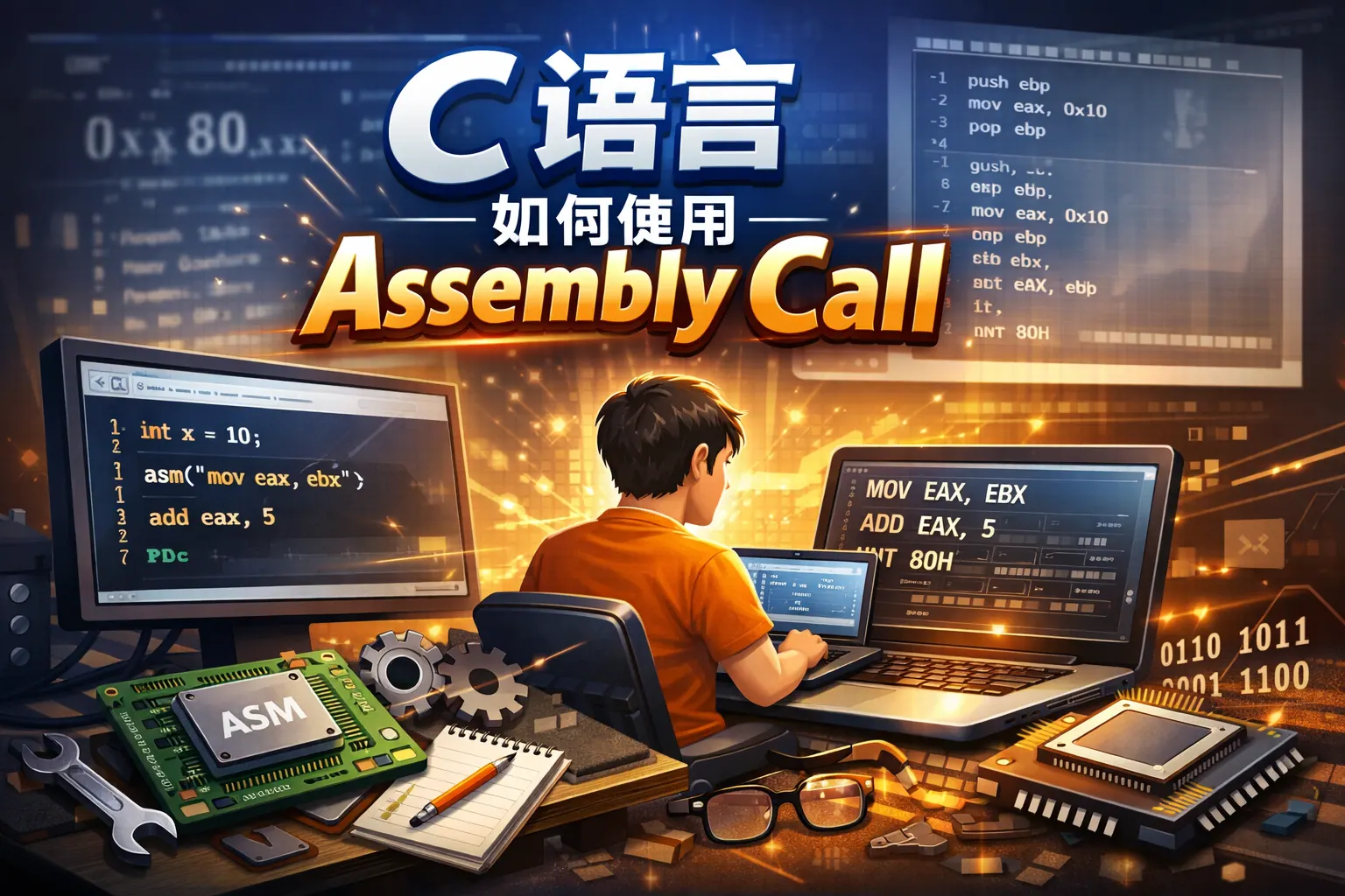 c语言如何使用ascall