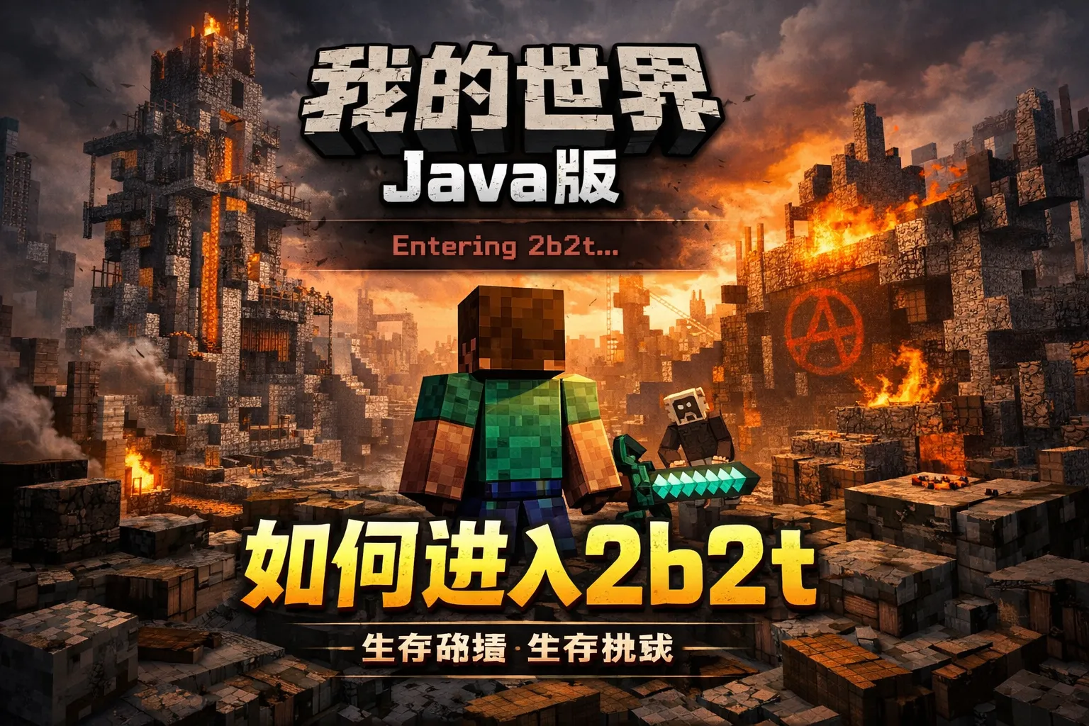 我的世界java版如何进入2b2t