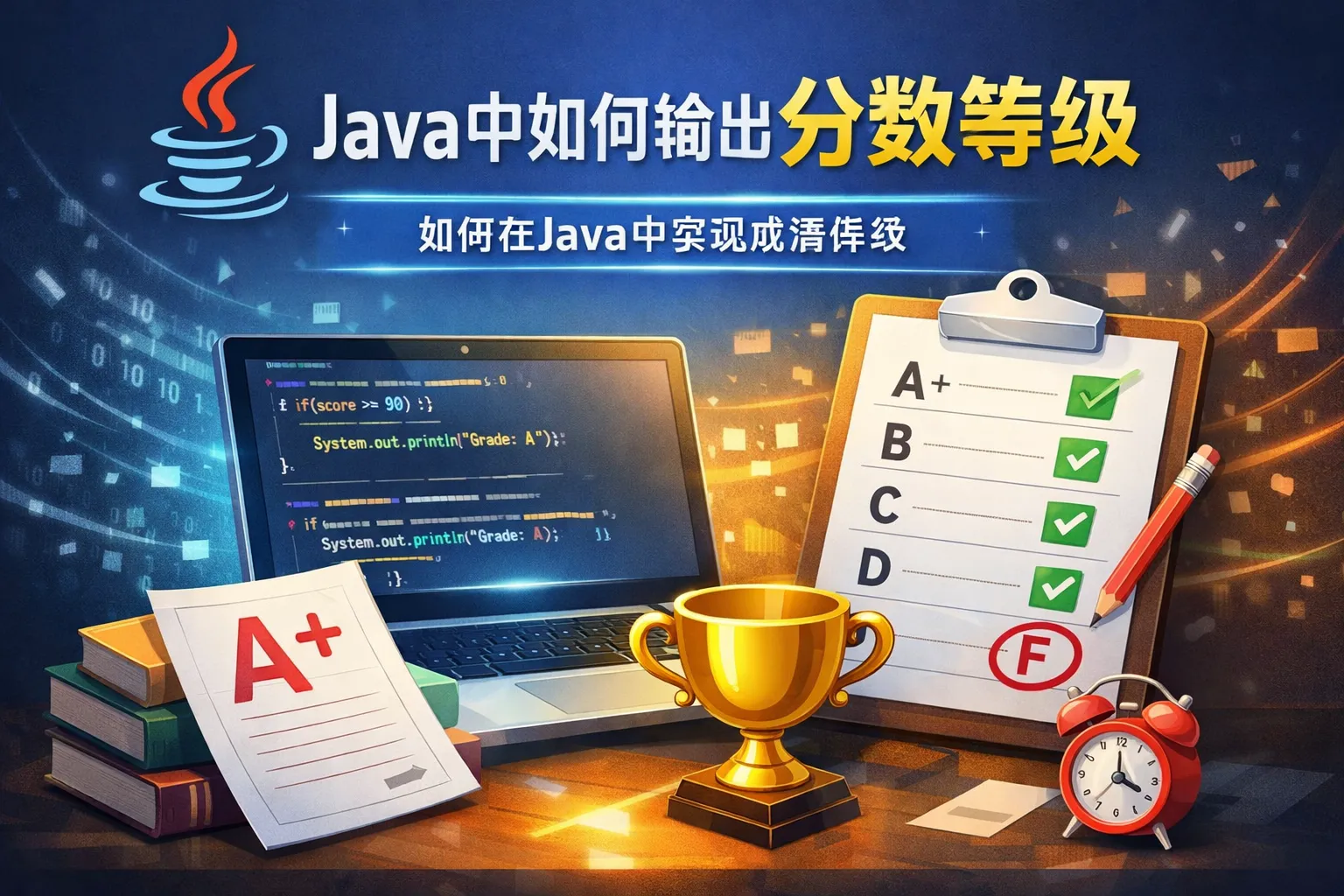 java中如何输出分数等级