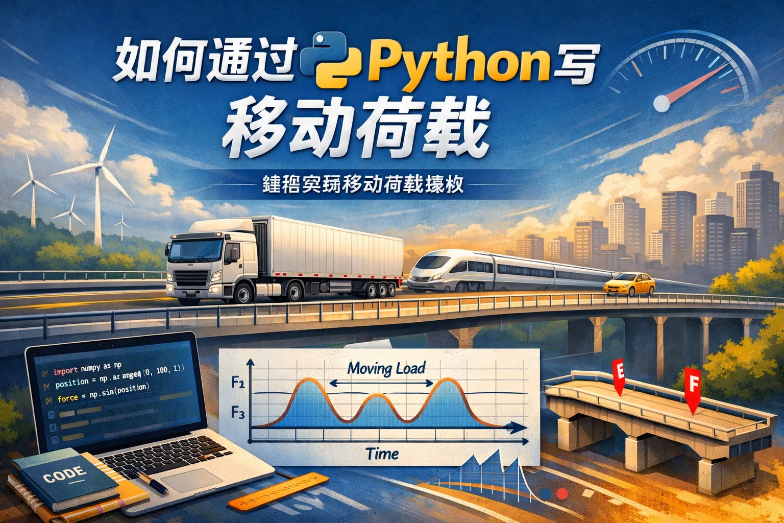 如何通过python写移动荷载