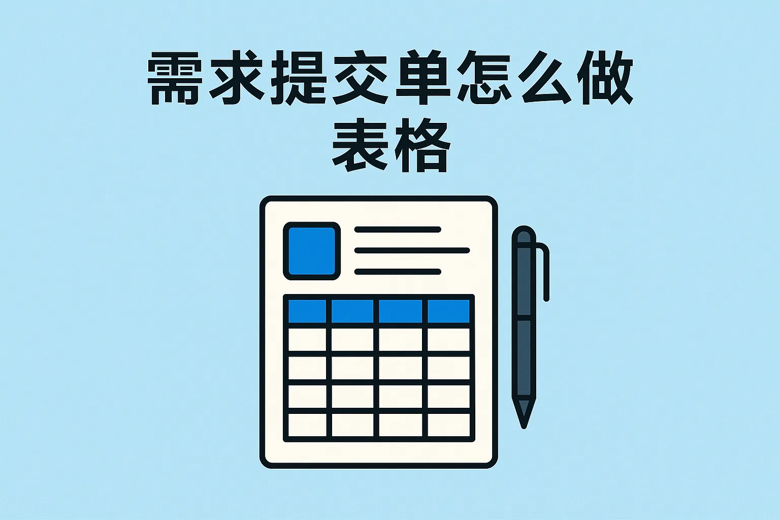 需求提交单怎么做表格