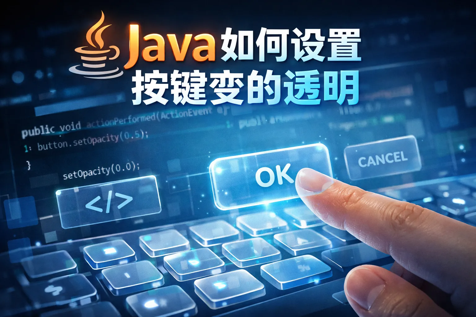 java如何设置按键变的透明