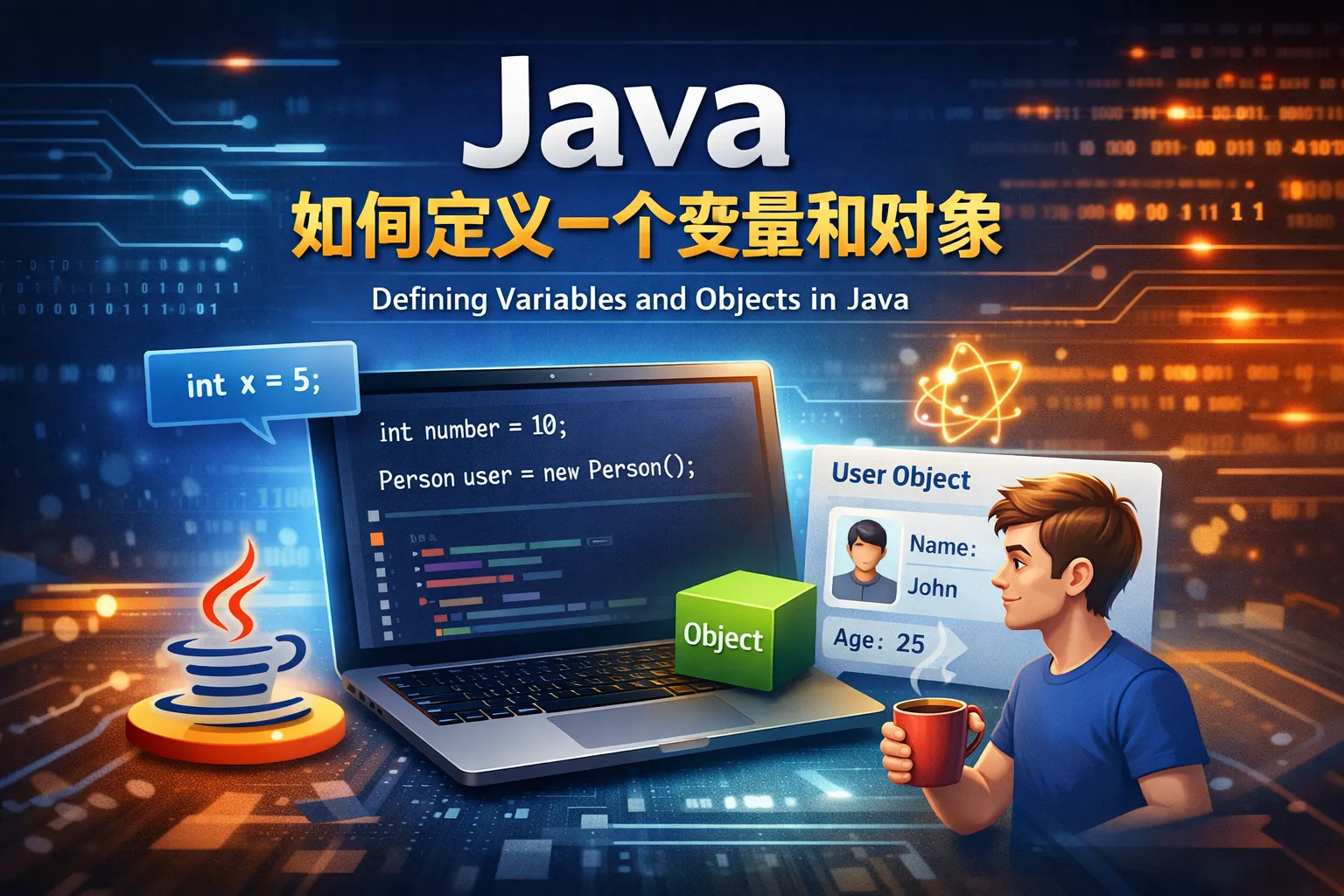 java如何定义一个变量和对象