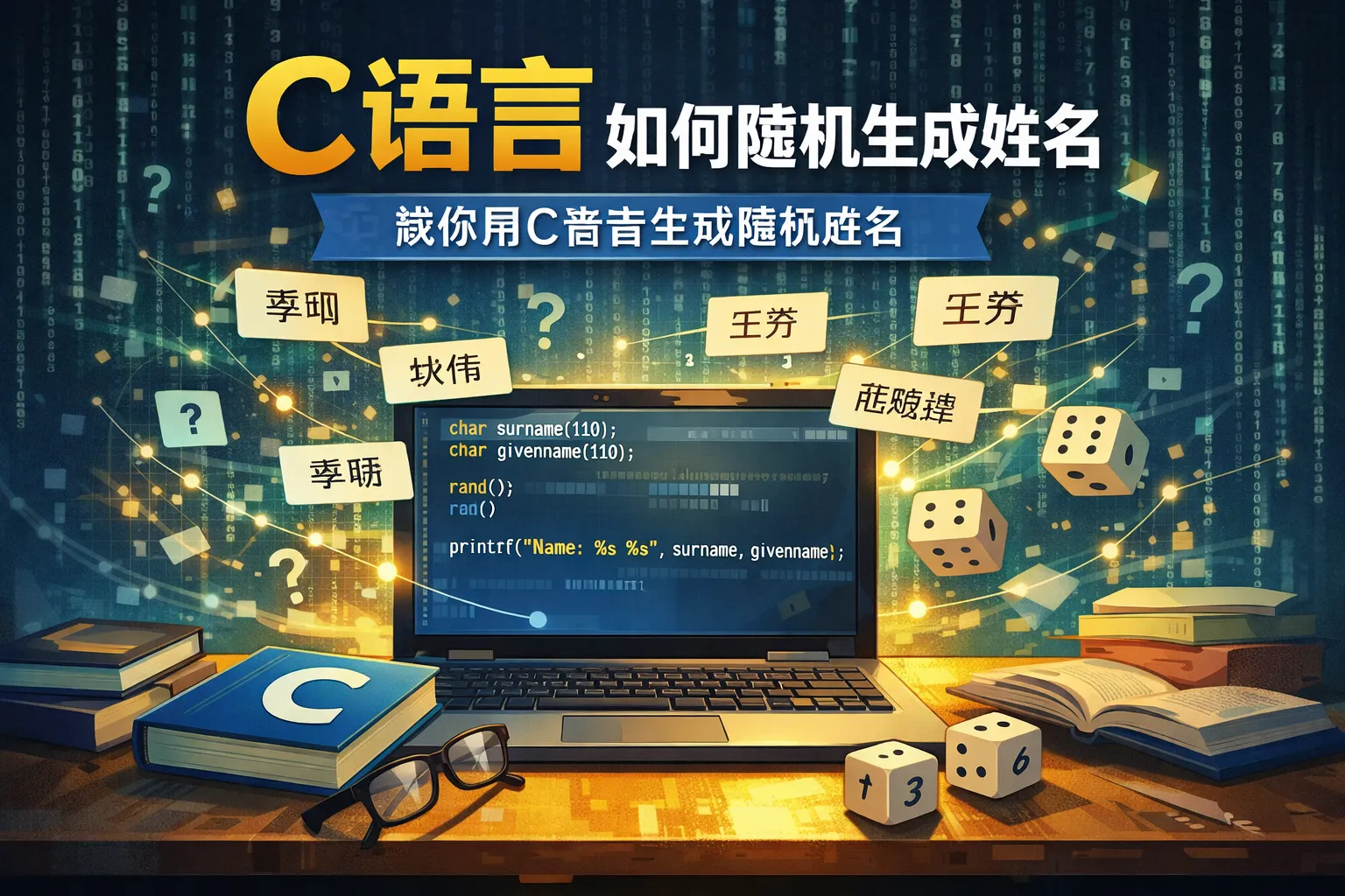 C语言如何随机生成姓名