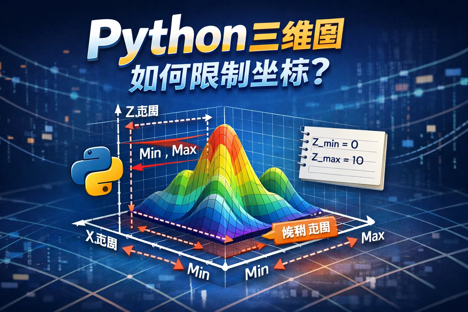 python三维图如何限制坐标