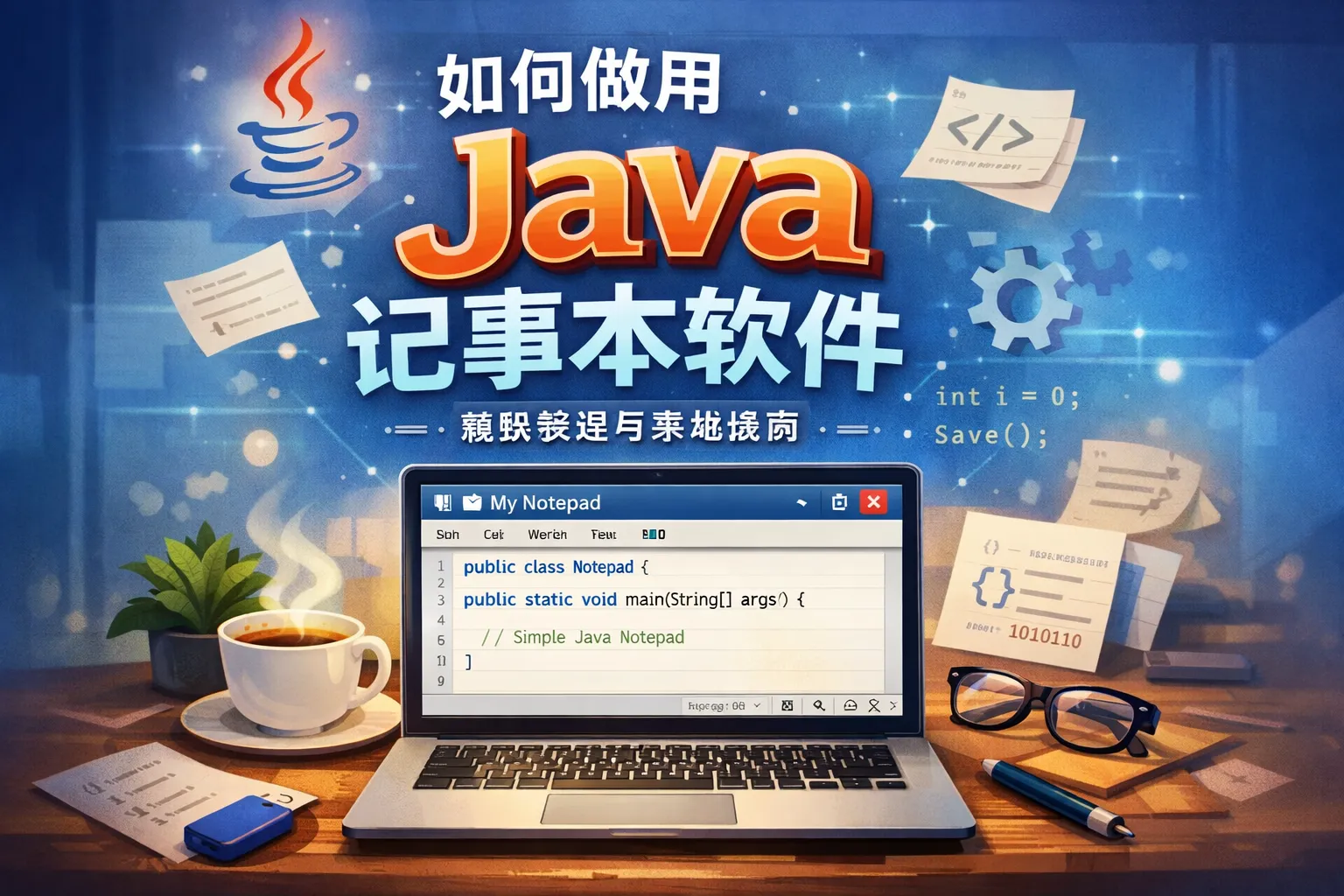 如何做用java记事本软件