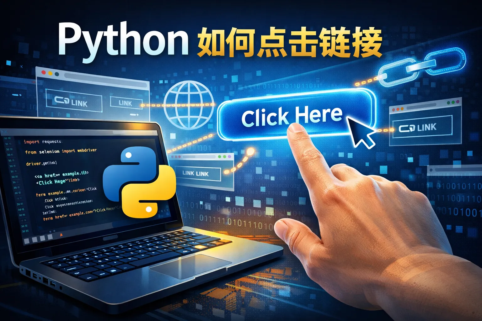 python 如何点击链接