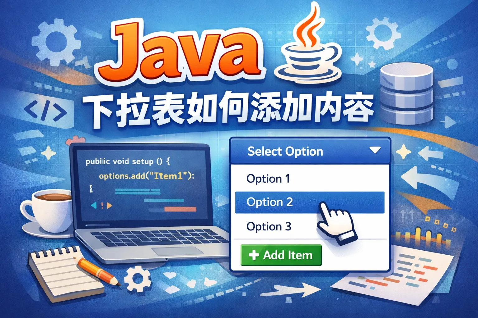 java下拉表如何添加内容