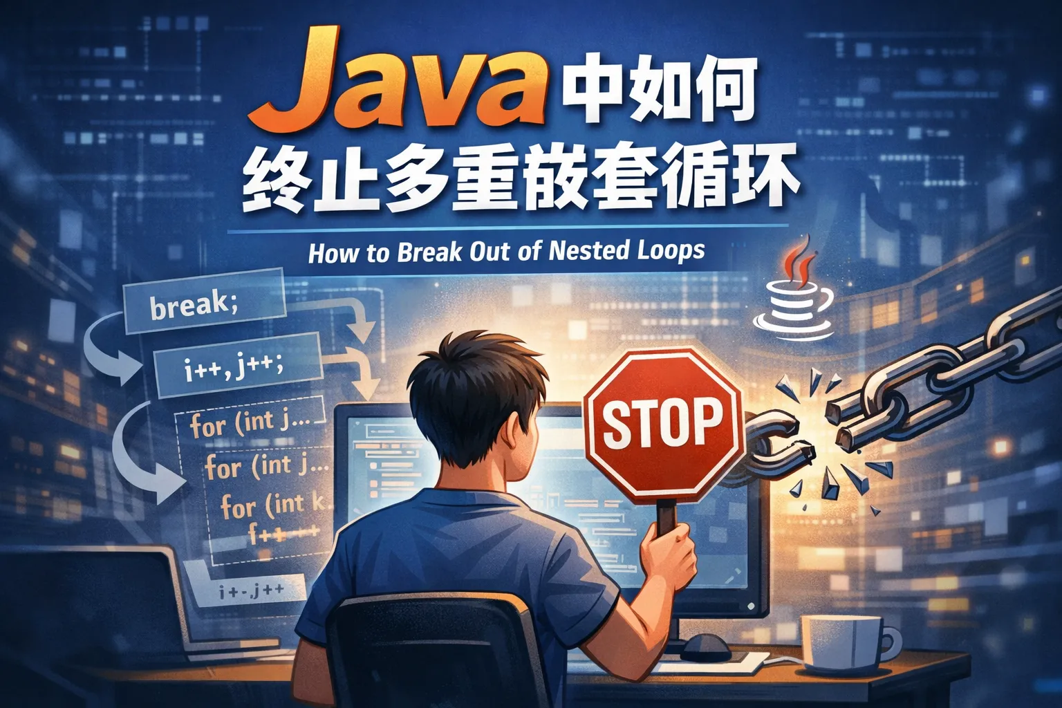 java中如何终止多重嵌套循环