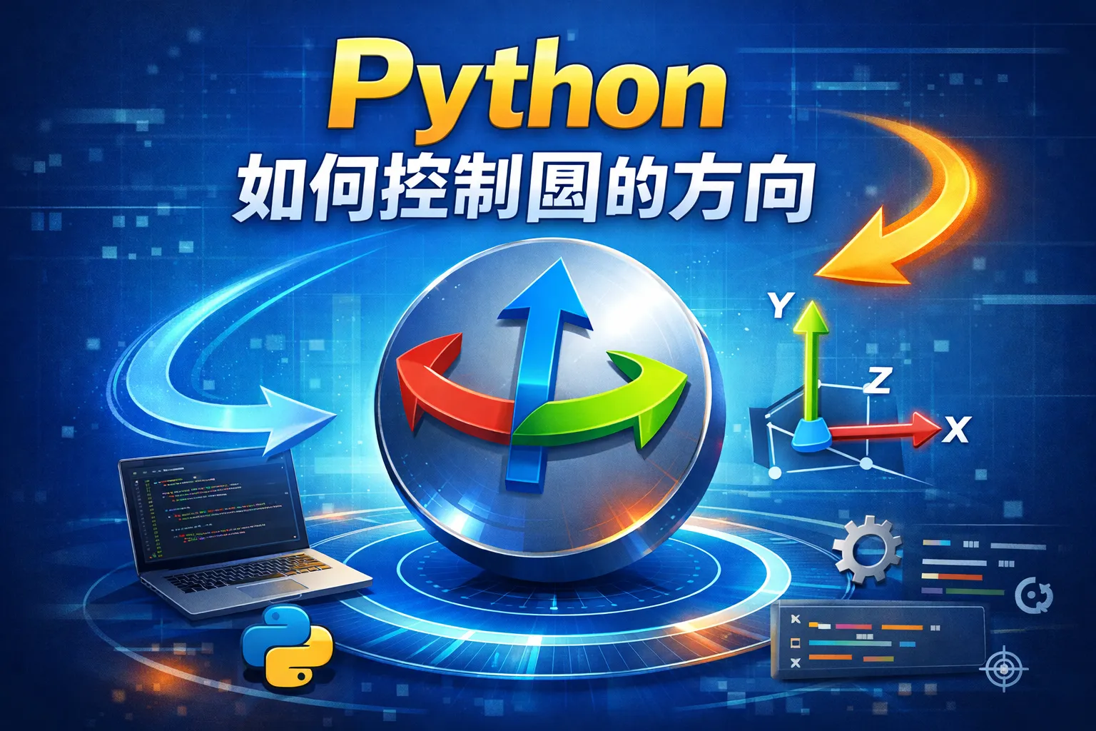 python如何控制圆的方向