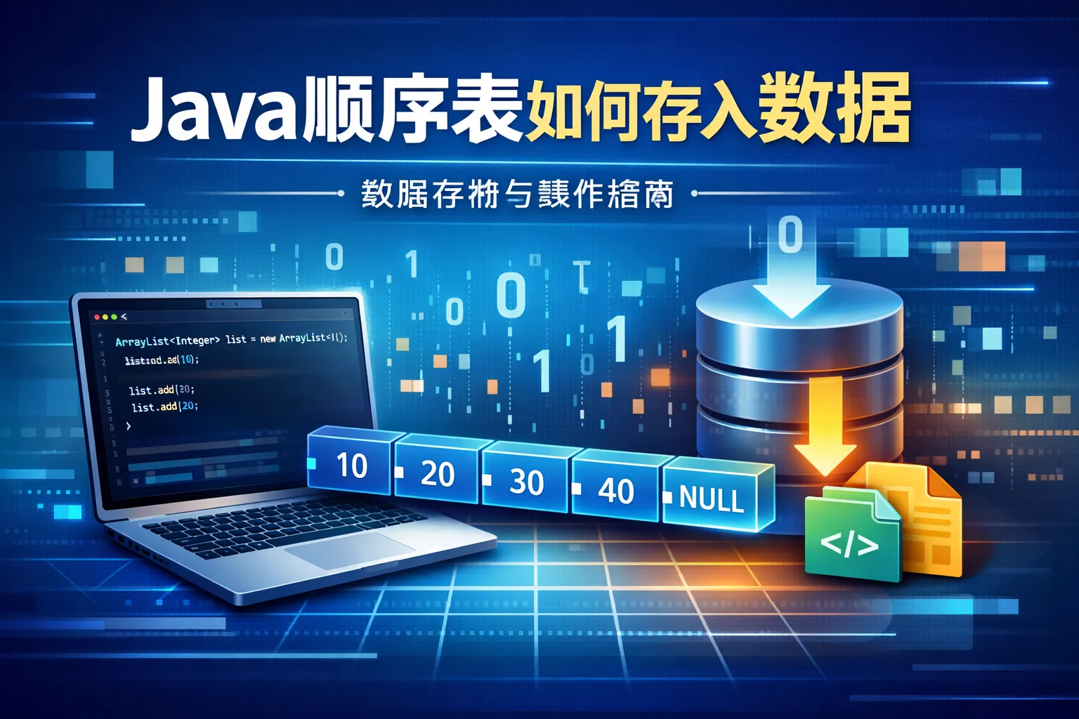 Java顺序表如何存入数据
