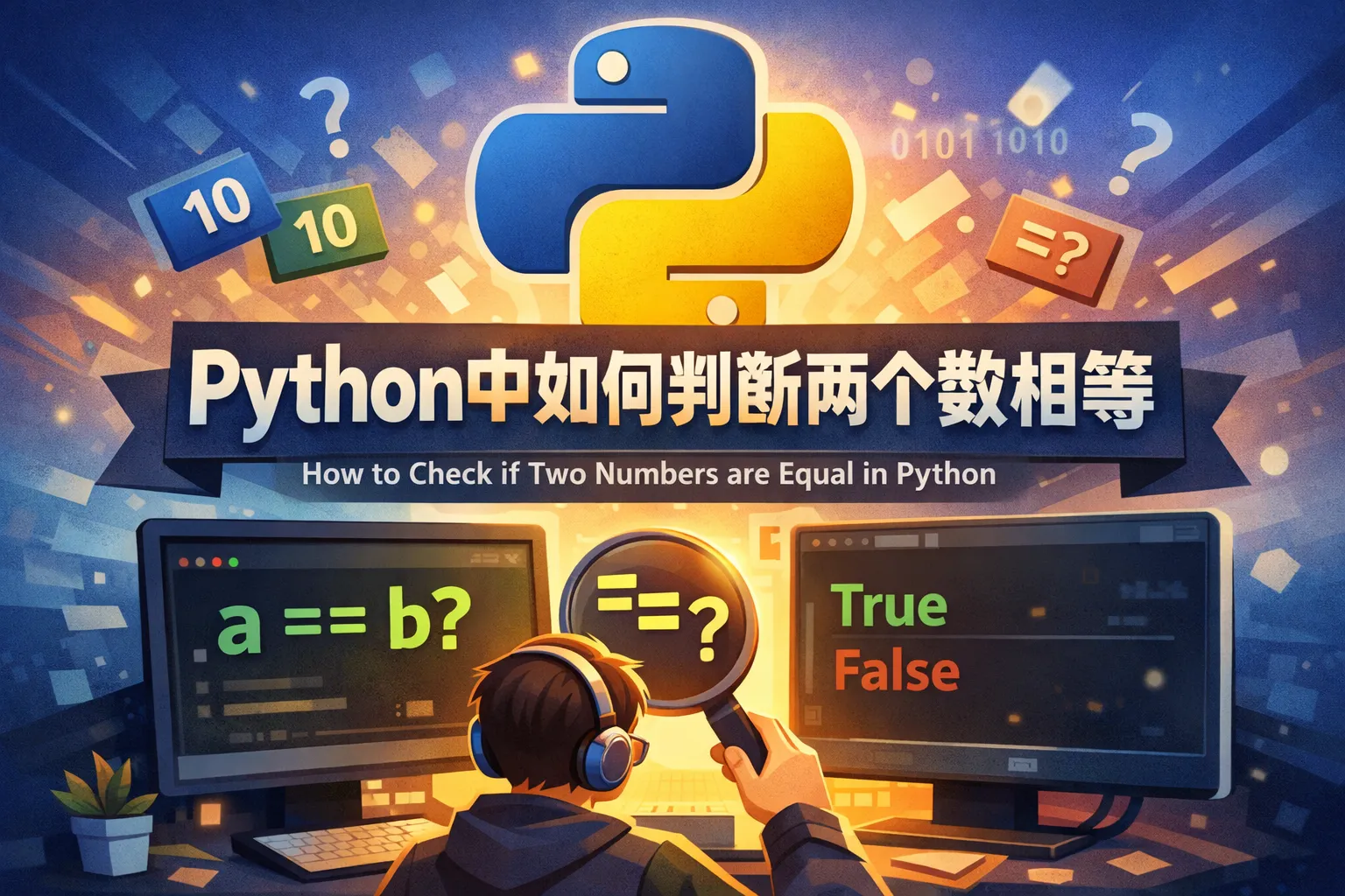 python中如何判断两个数相等