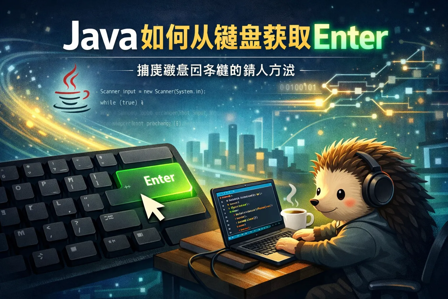 java如何从键盘获取enter