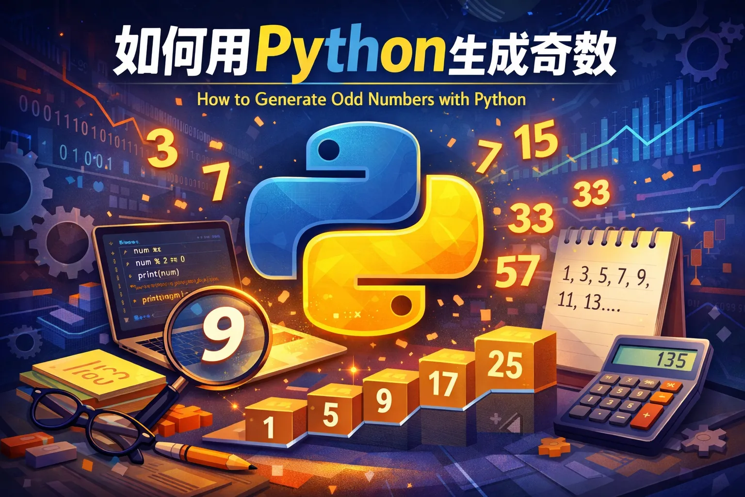 如何用python生成奇数