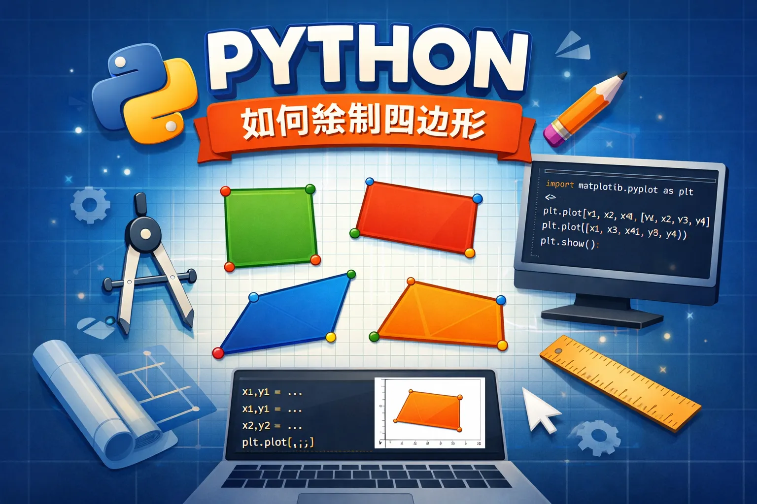 python如何绘制四边形