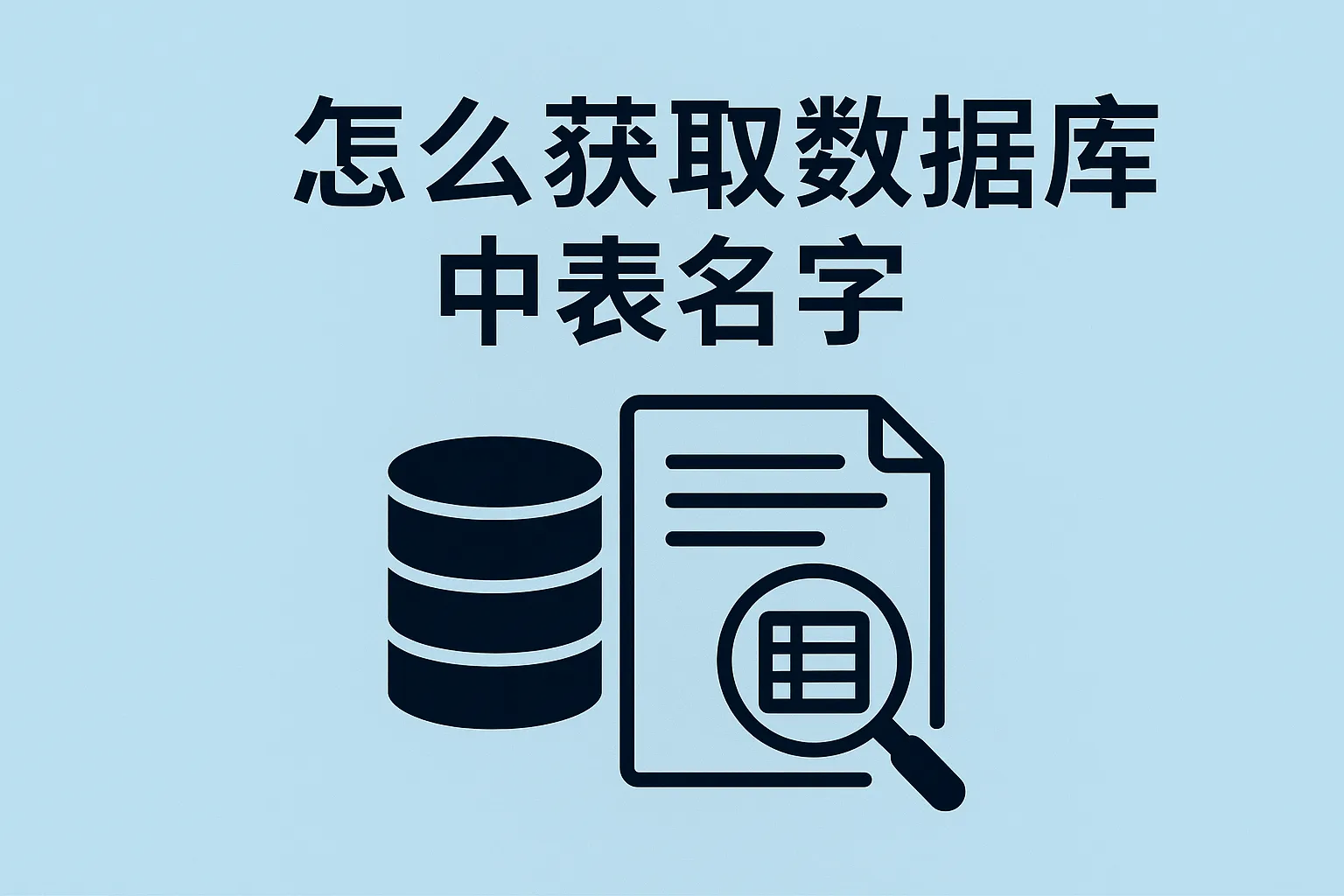 怎么获取数据库中表名字