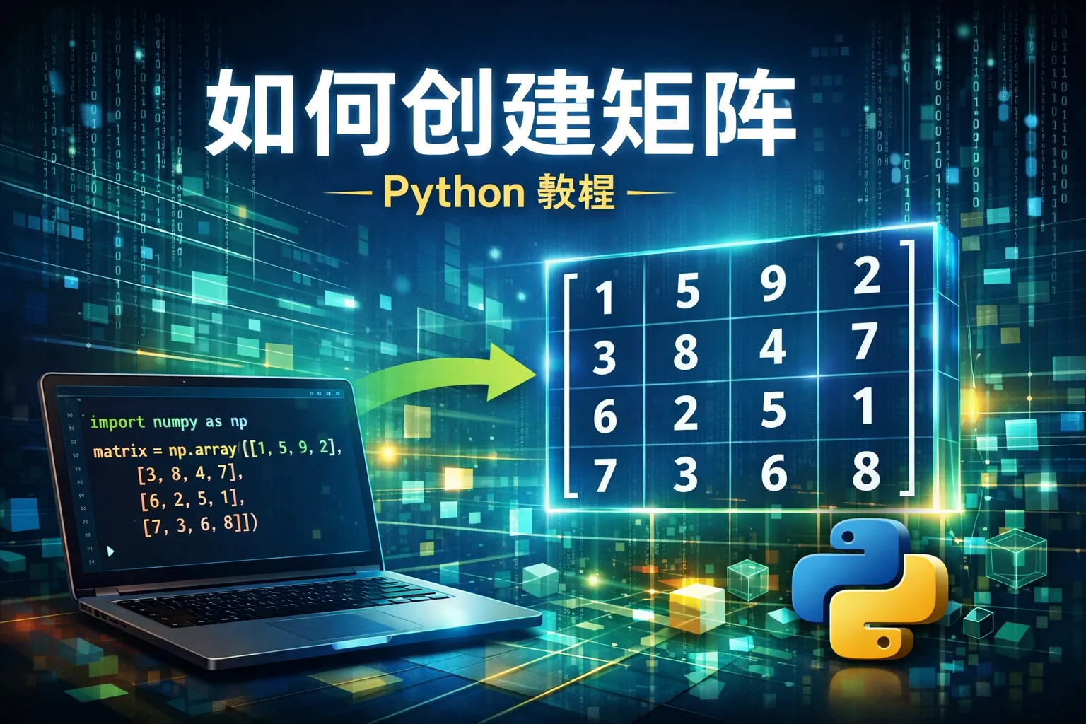 如何创建矩阵 python