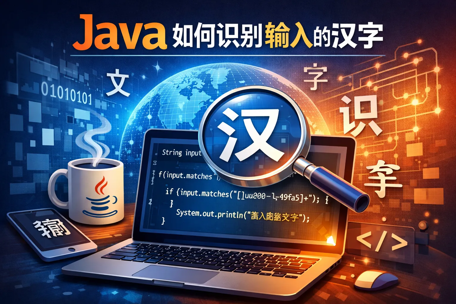 Java如何识别输入的汉字