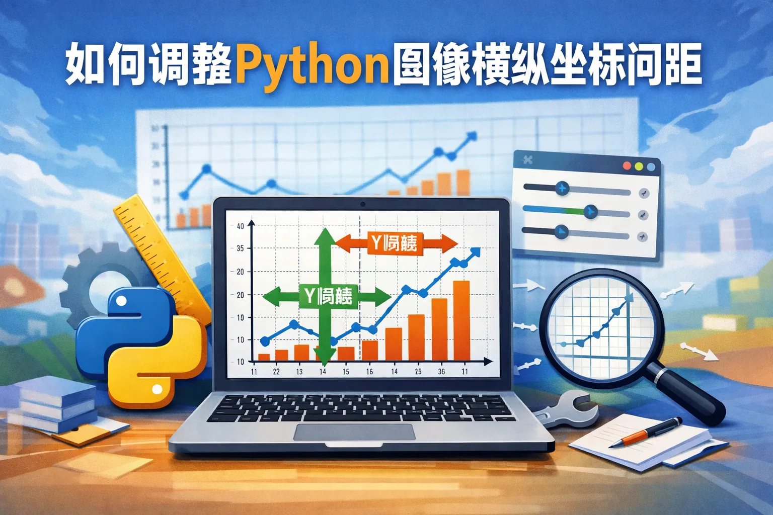 如何调整python图像横纵坐标间距