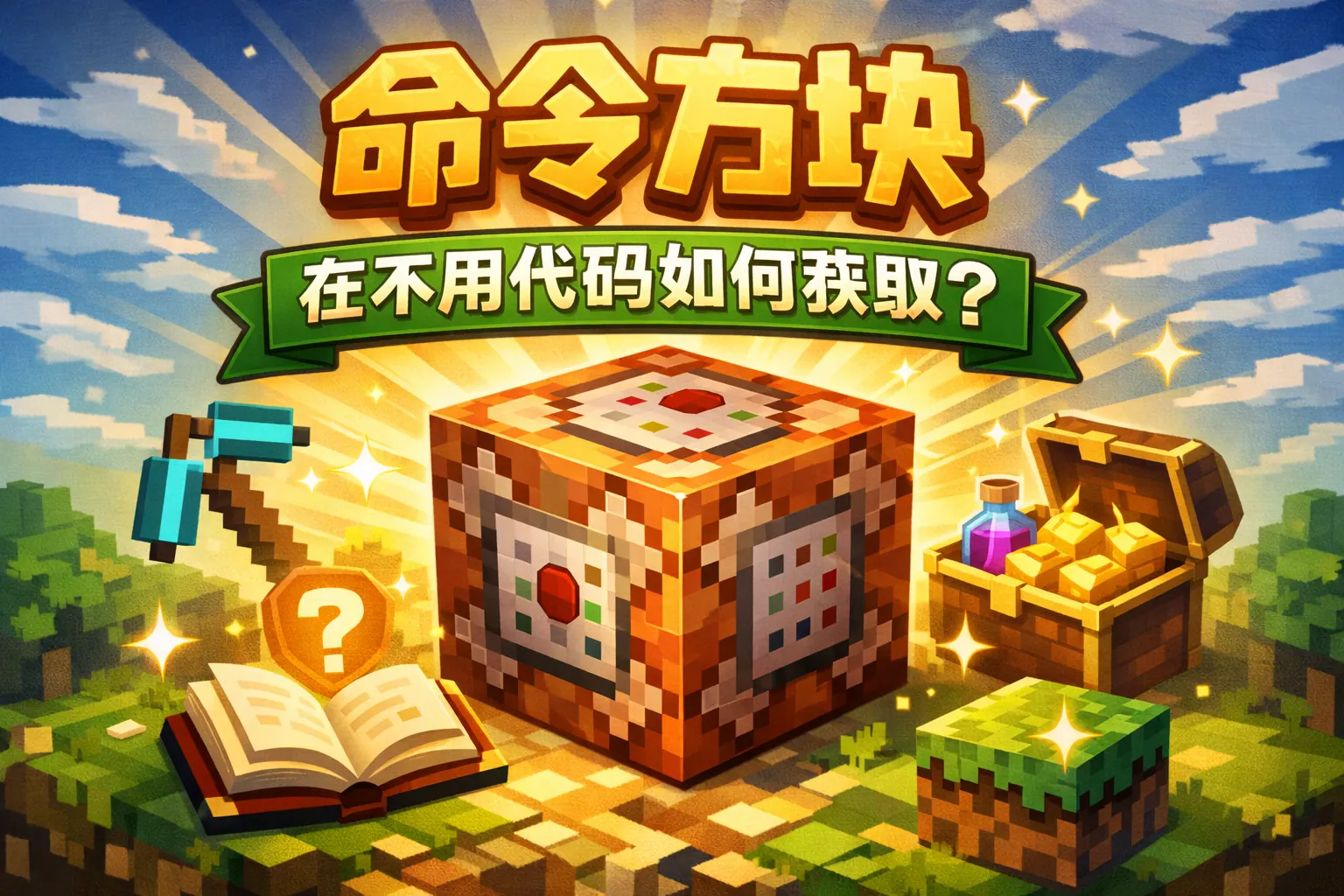 命令方块在不用代码如何获取