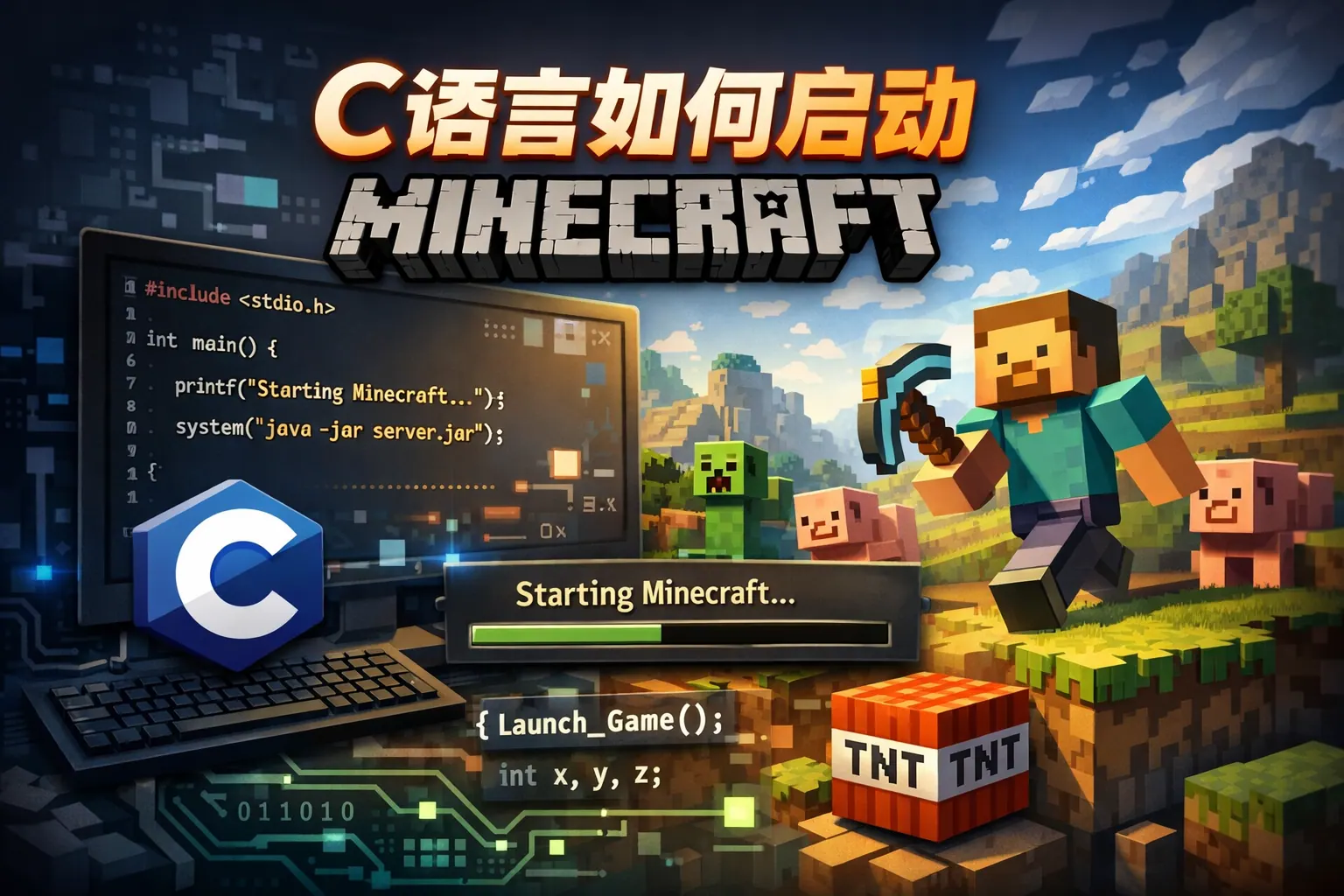 c语言如何启动Minecraft