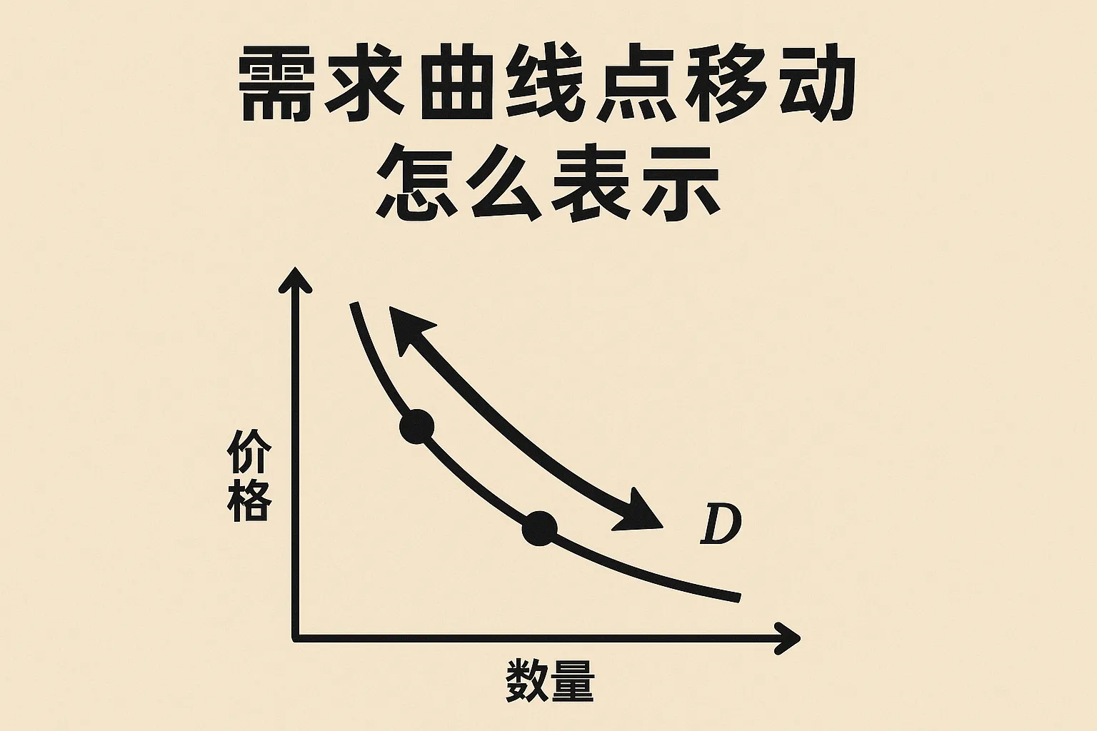 需求曲线点移动怎么表示