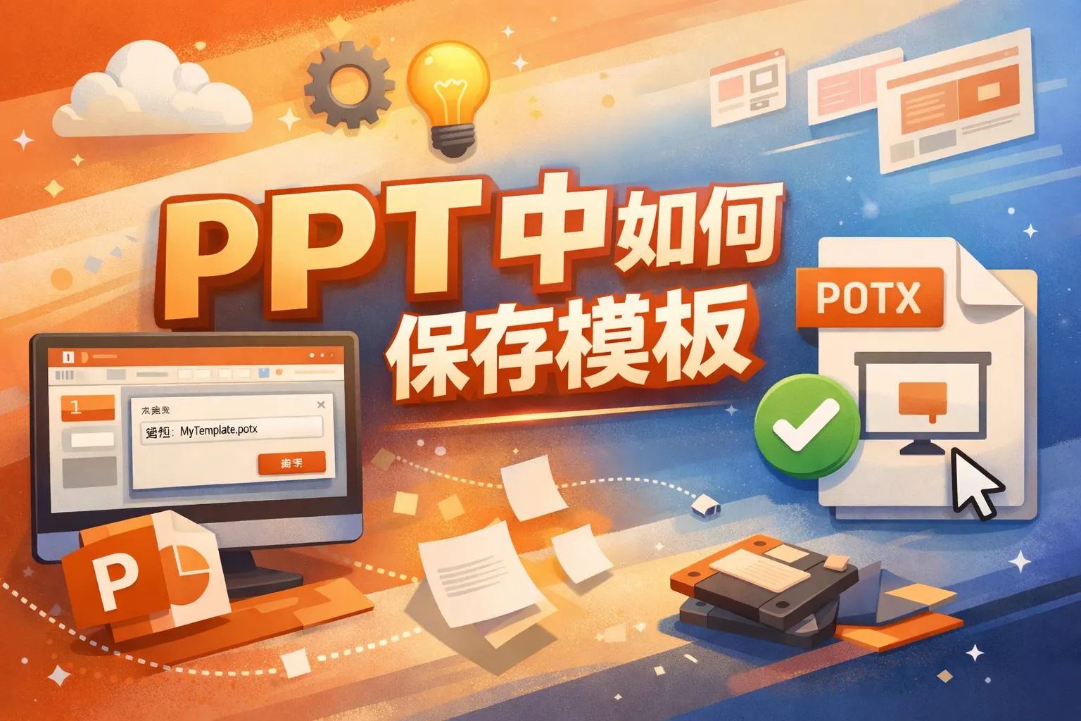 ppt中如何保存模板