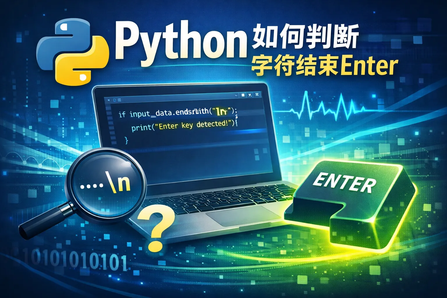 python如何判断字符结束enter