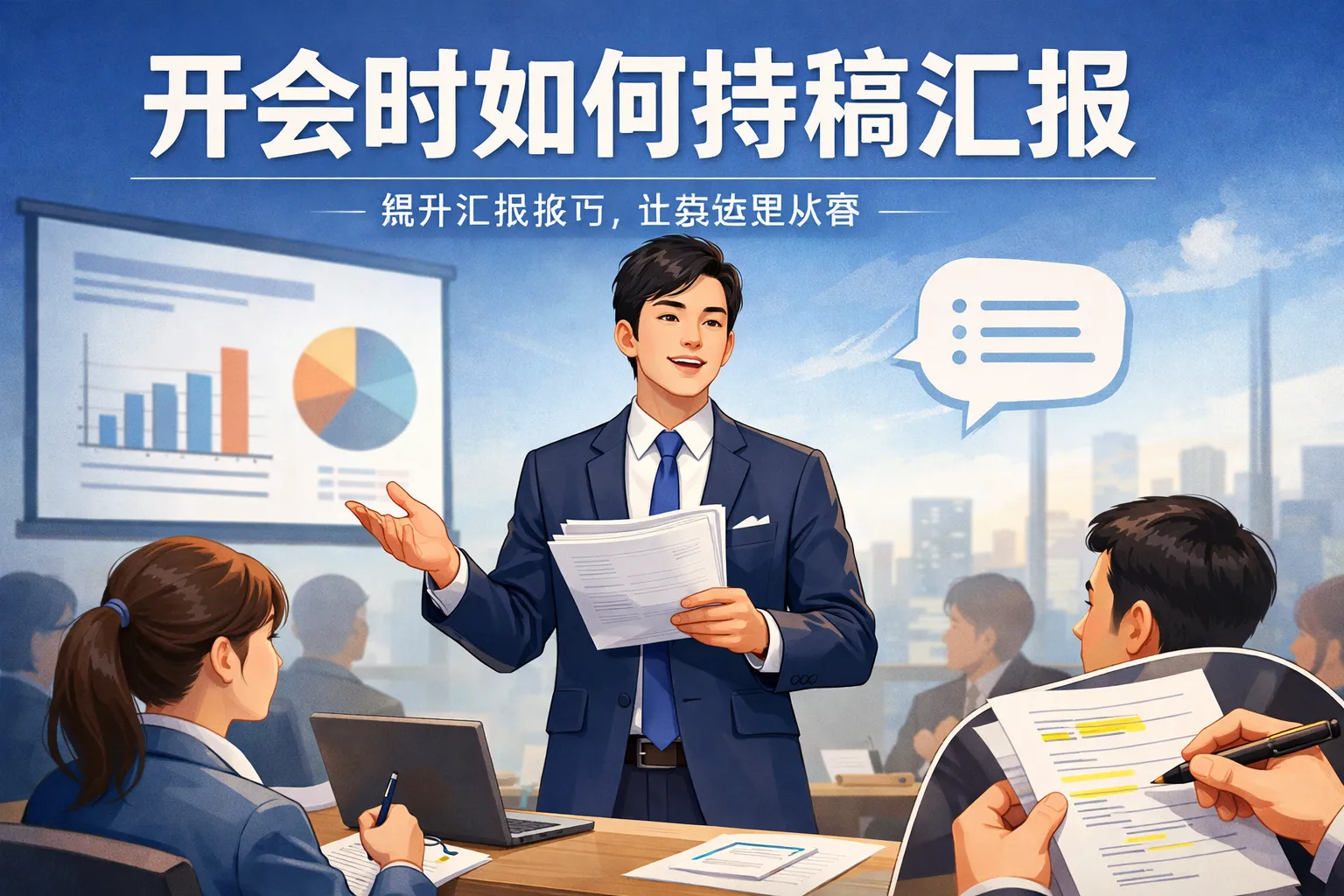 开会时如何持稿汇报