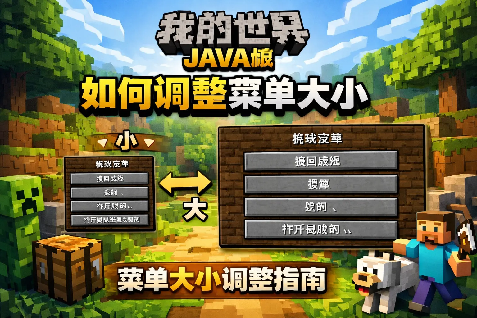 我的世界java版如何调整菜单大小