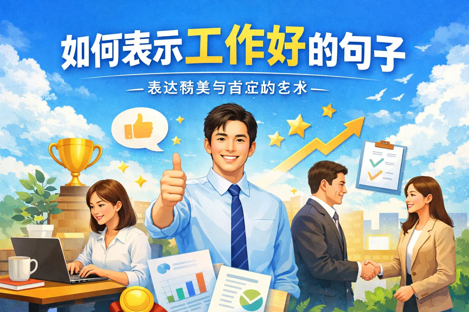 如何表示工作好的句子