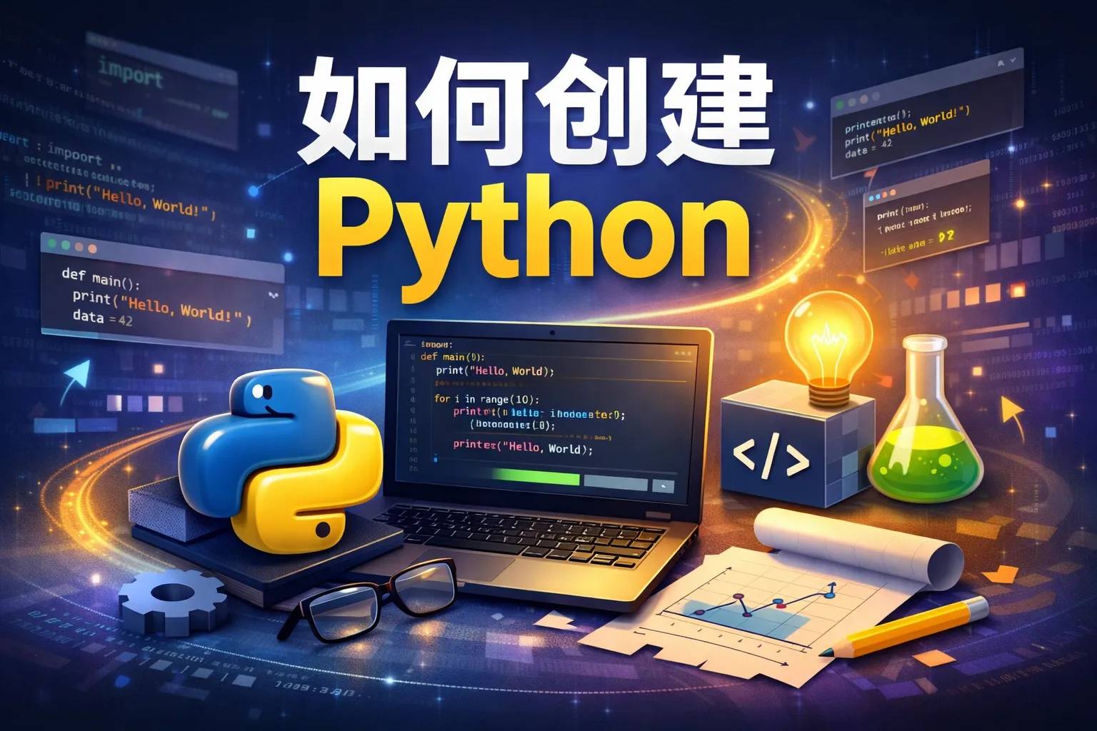 如何创建python