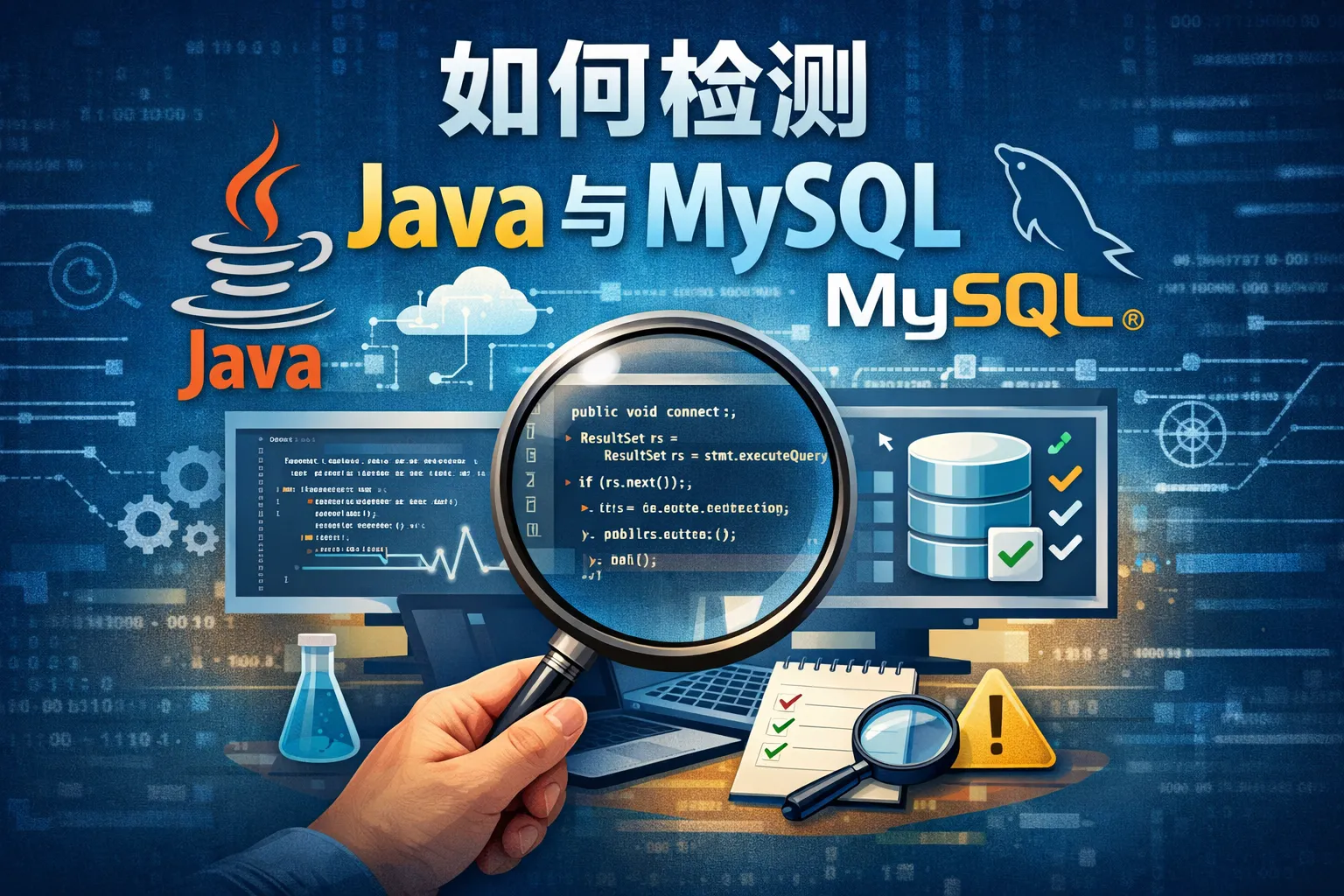 如何检测java与mysql