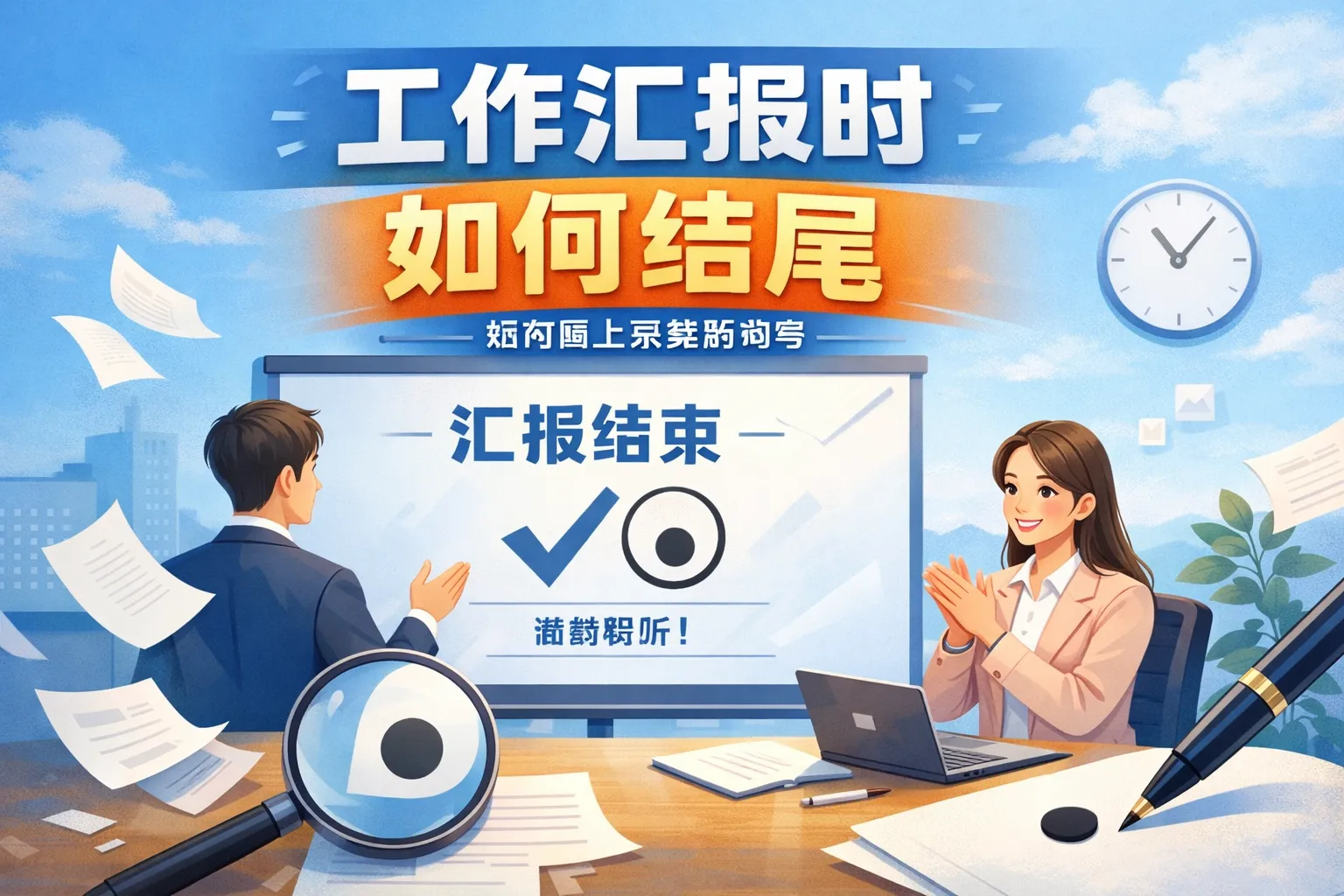 工作汇报时如何结尾