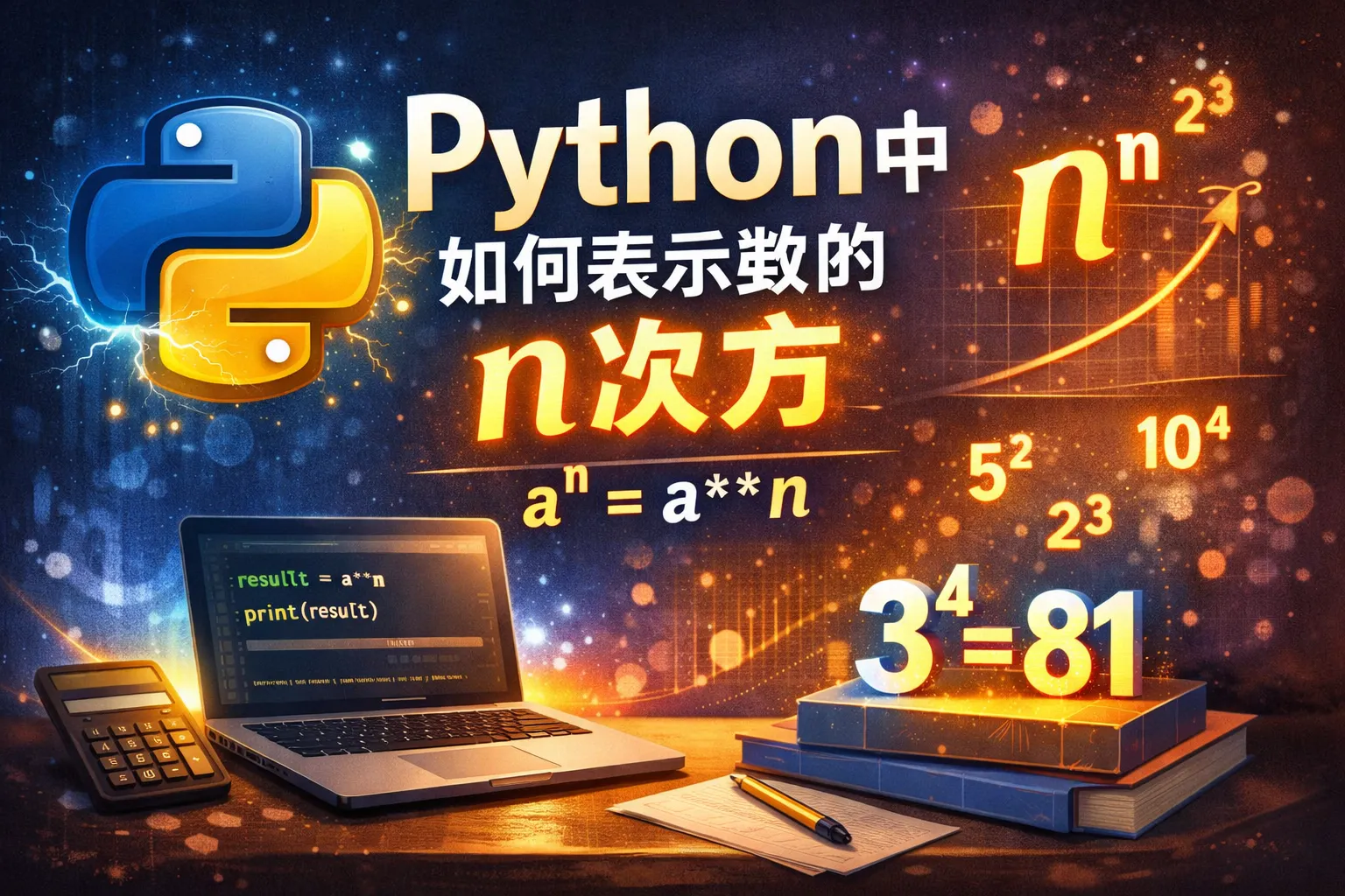 python中如何表示数的n次方