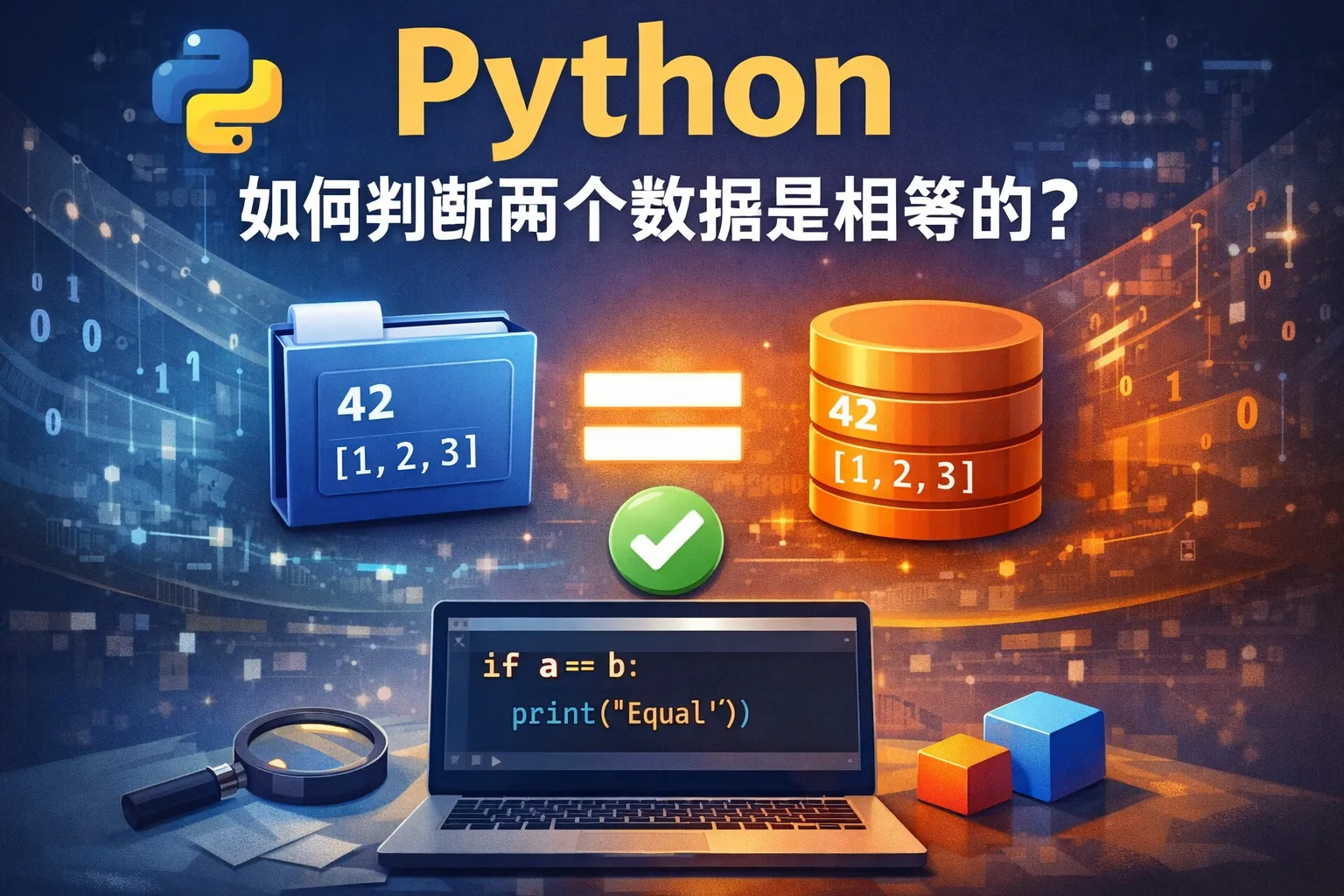 python如何判断两个数据是相等的