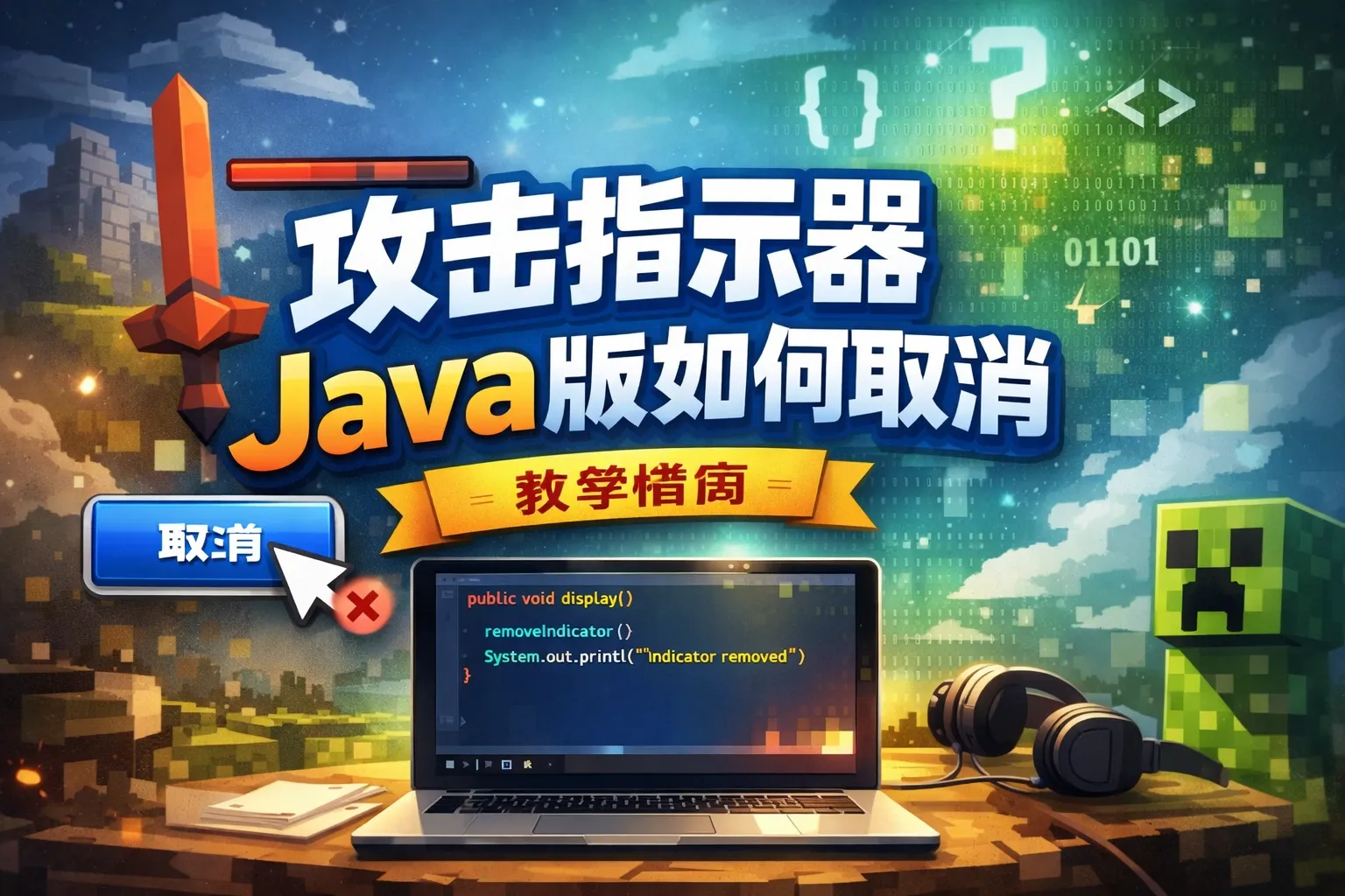 攻击指示器java版如何取消